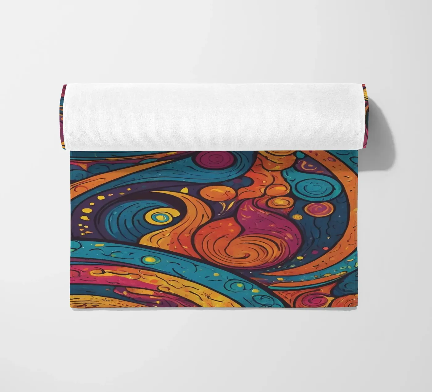 Psychedelisch patroon strandhanddoek van Charnwood Prints