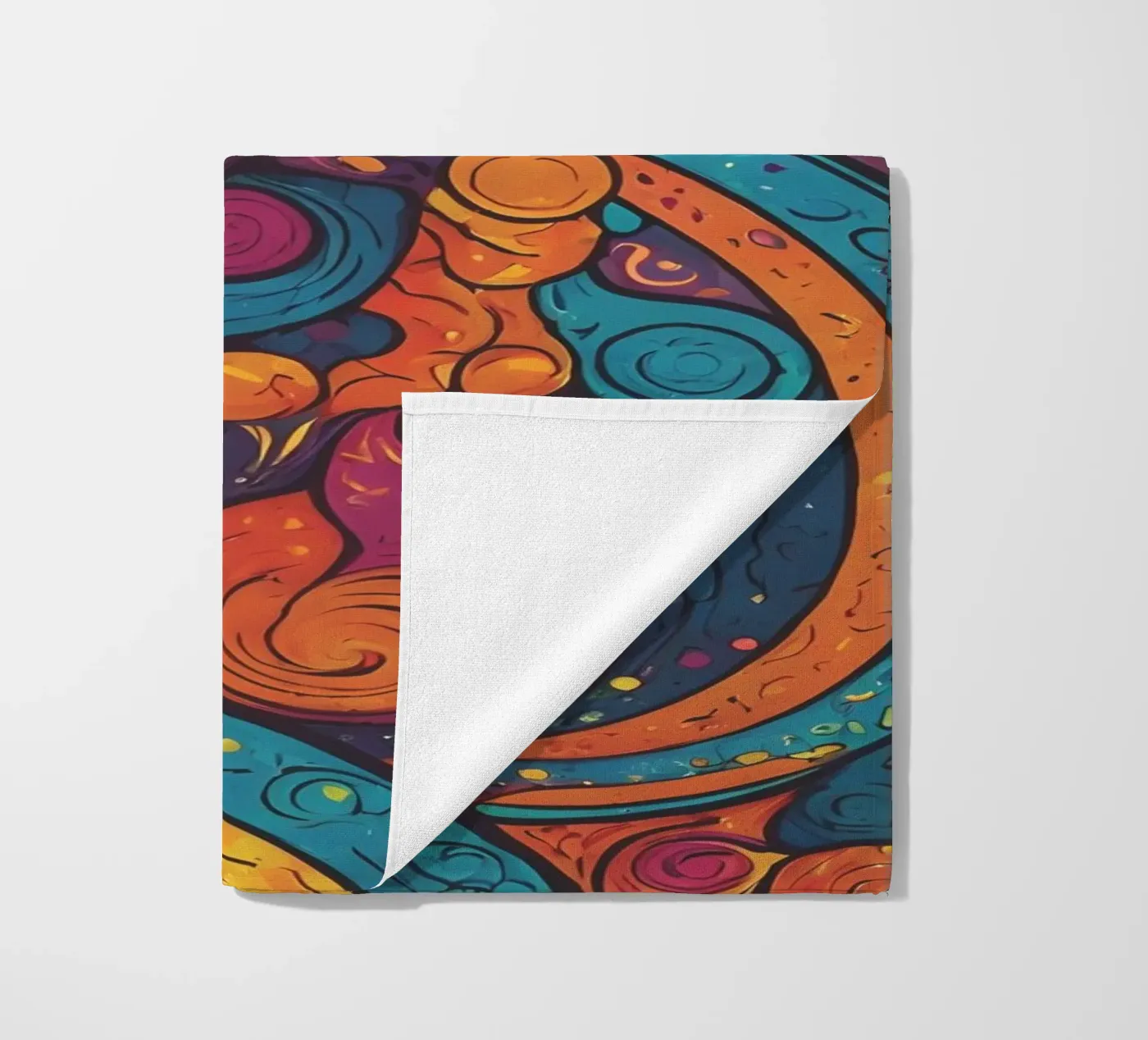 Psychedelisch patroon strandhanddoek van Charnwood Prints