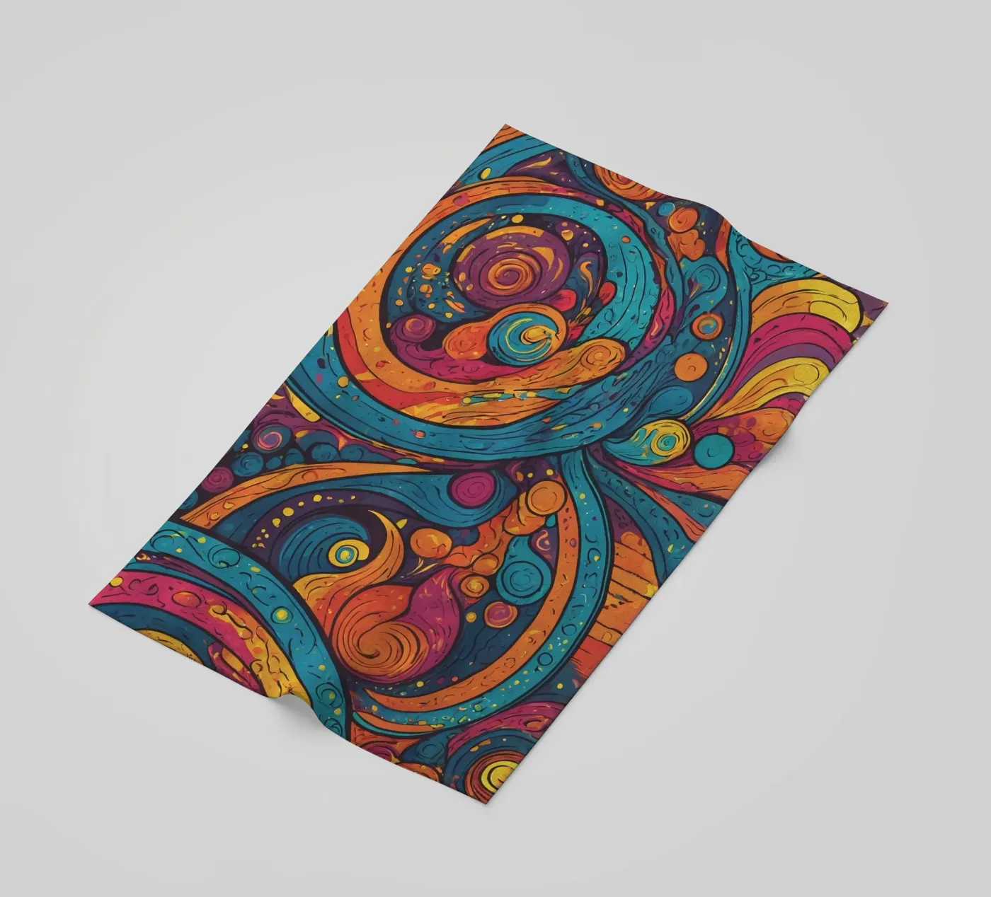 Psychedelisch patroon strandhanddoek van Charnwood Prints