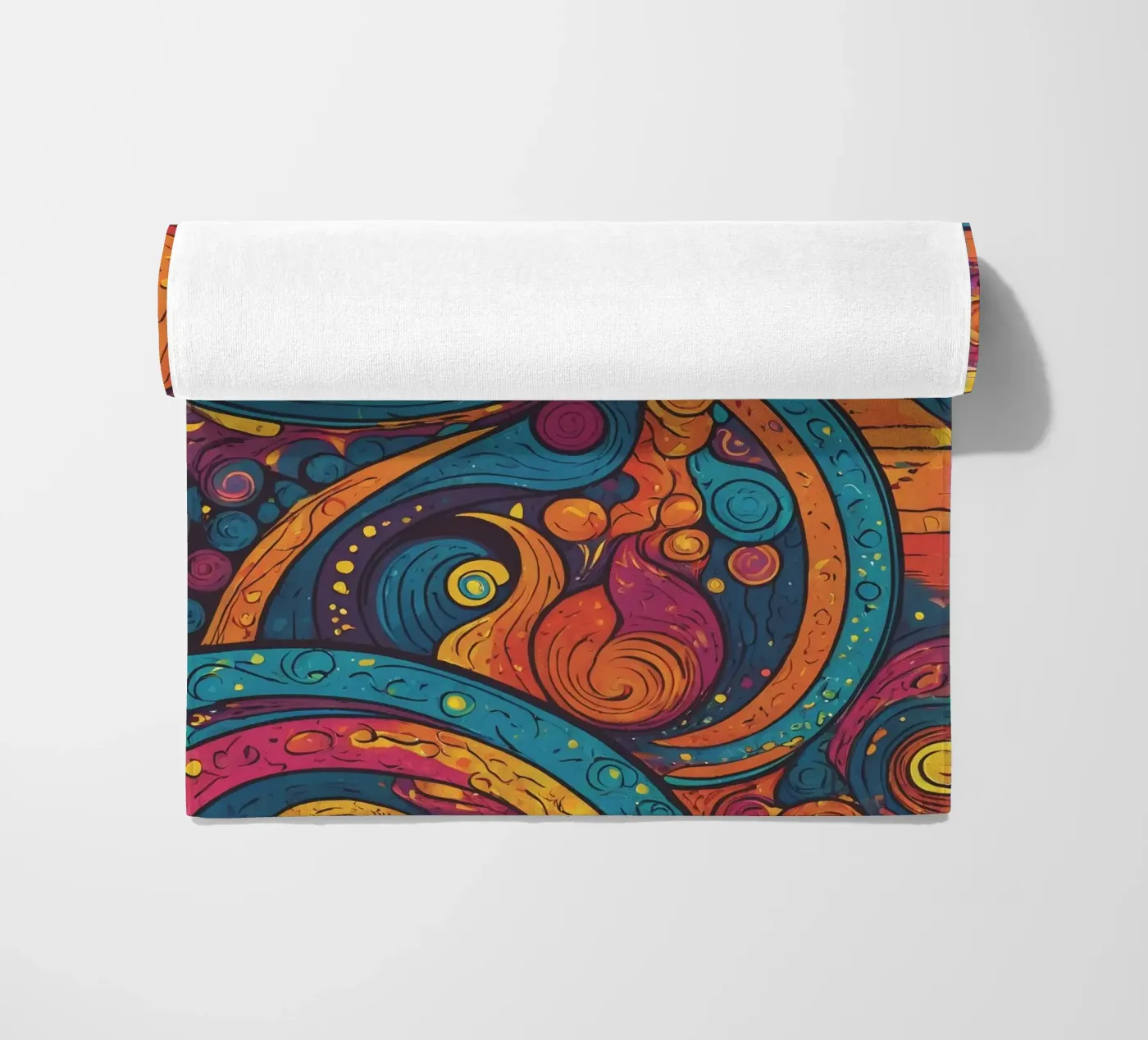 Psychedelisch patroon strandhanddoek van Charnwood Prints