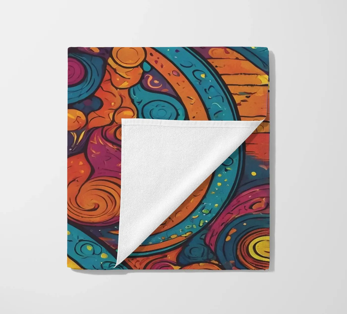 Psychedelisch patroon strandhanddoek van Charnwood Prints