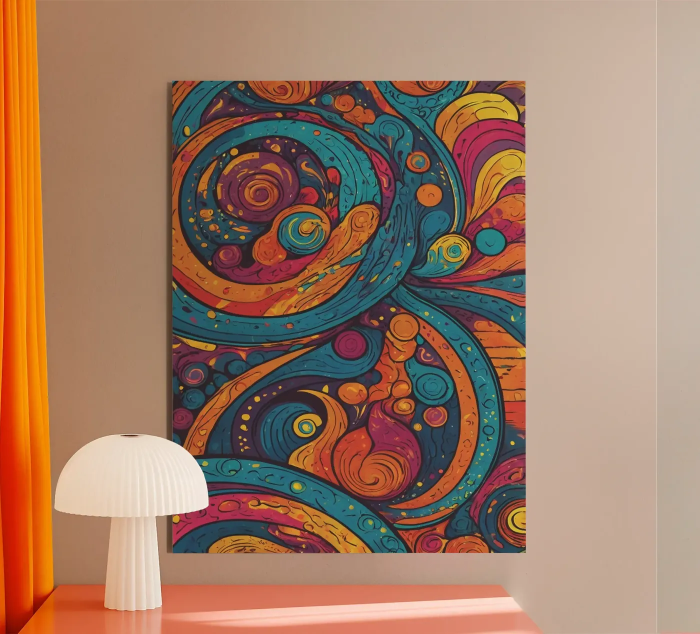 Motif psychédélique panneau forex de Charnwood Prints