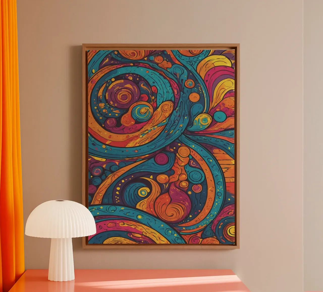 Psychedelic Pattern canvas by Charnwood Prints