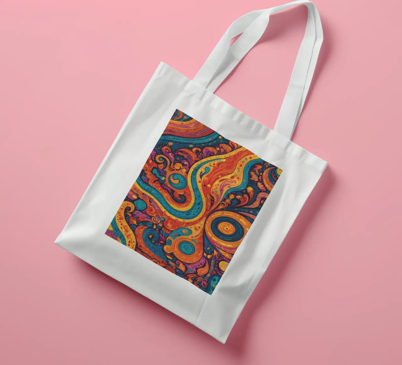 Psychedelic Pattern tote bag by Charnwood Prints