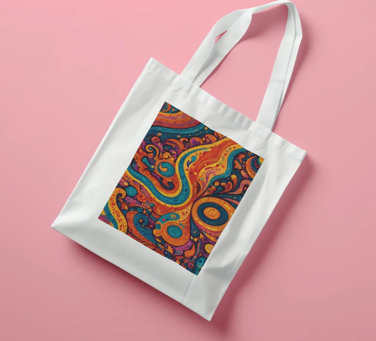 Psychedelic Pattern tote bag by Charnwood Prints