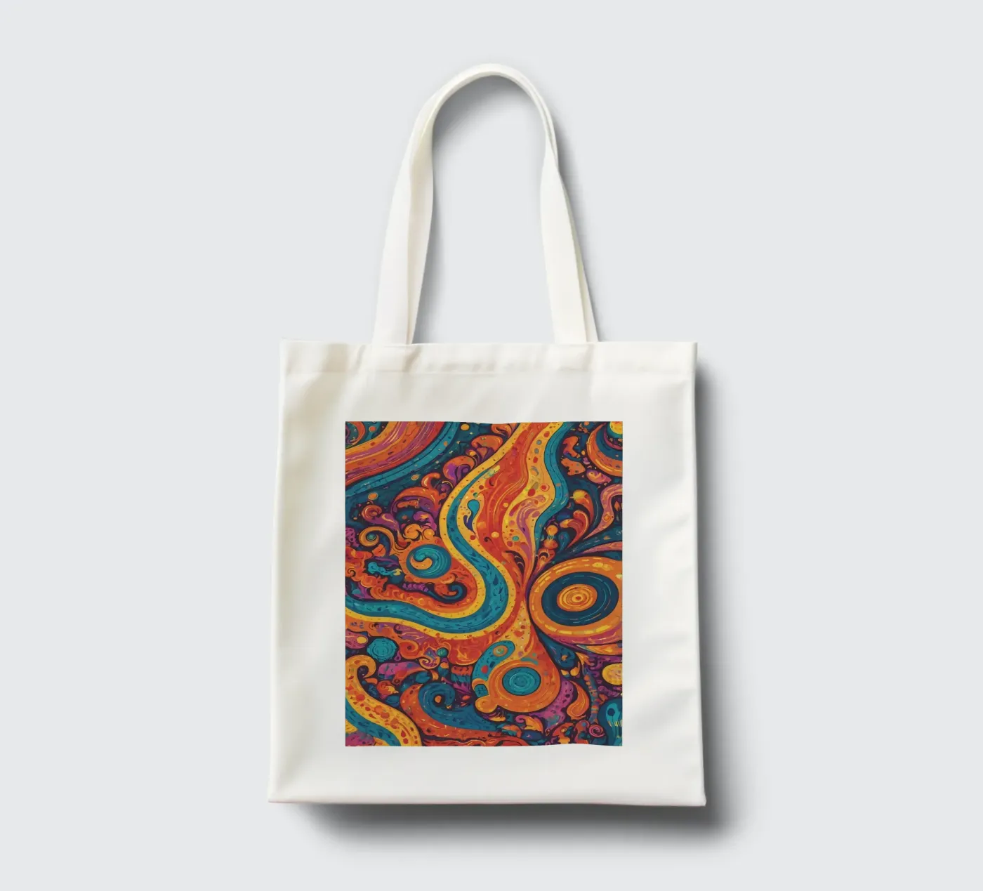 Motivo psichedelico borsa in juta da Charnwood Prints