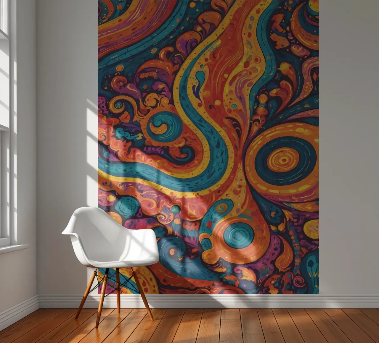 Psychedelisch patroon fotobehang van Charnwood Prints