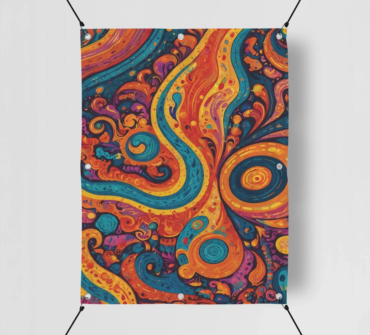 Motif psychédélique bâche pvc de Charnwood Prints