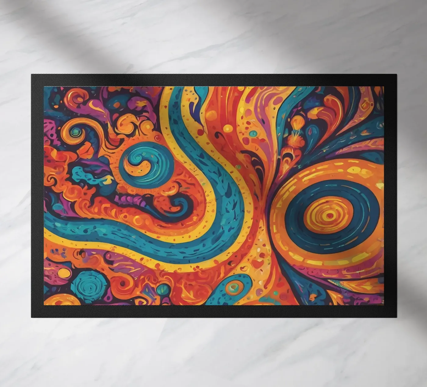 Psychedelic Pattern doormat by Charnwood Prints