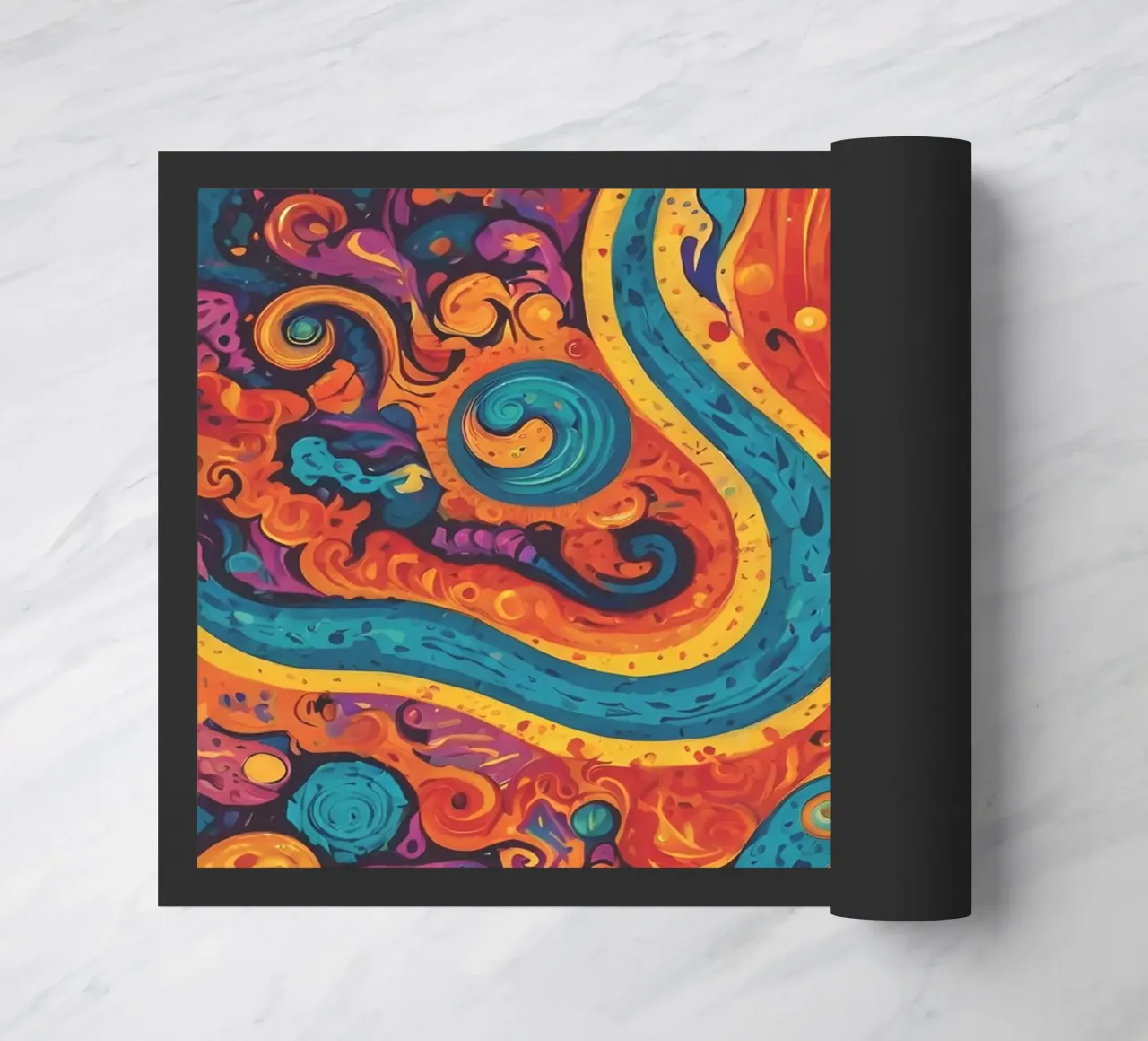 Psychedelic Pattern doormat by Charnwood Prints