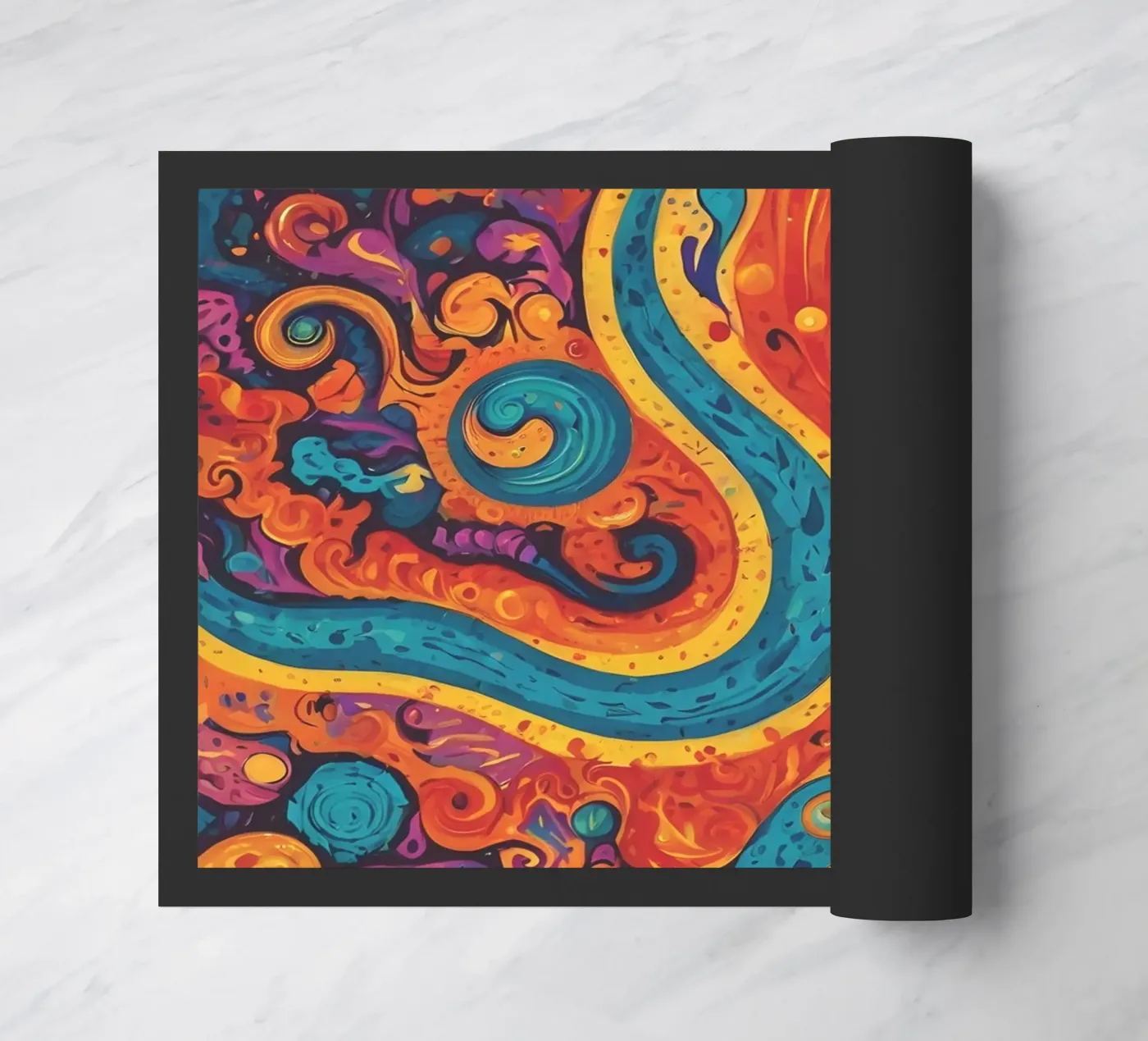 Psychedelic Pattern doormat by Charnwood Prints