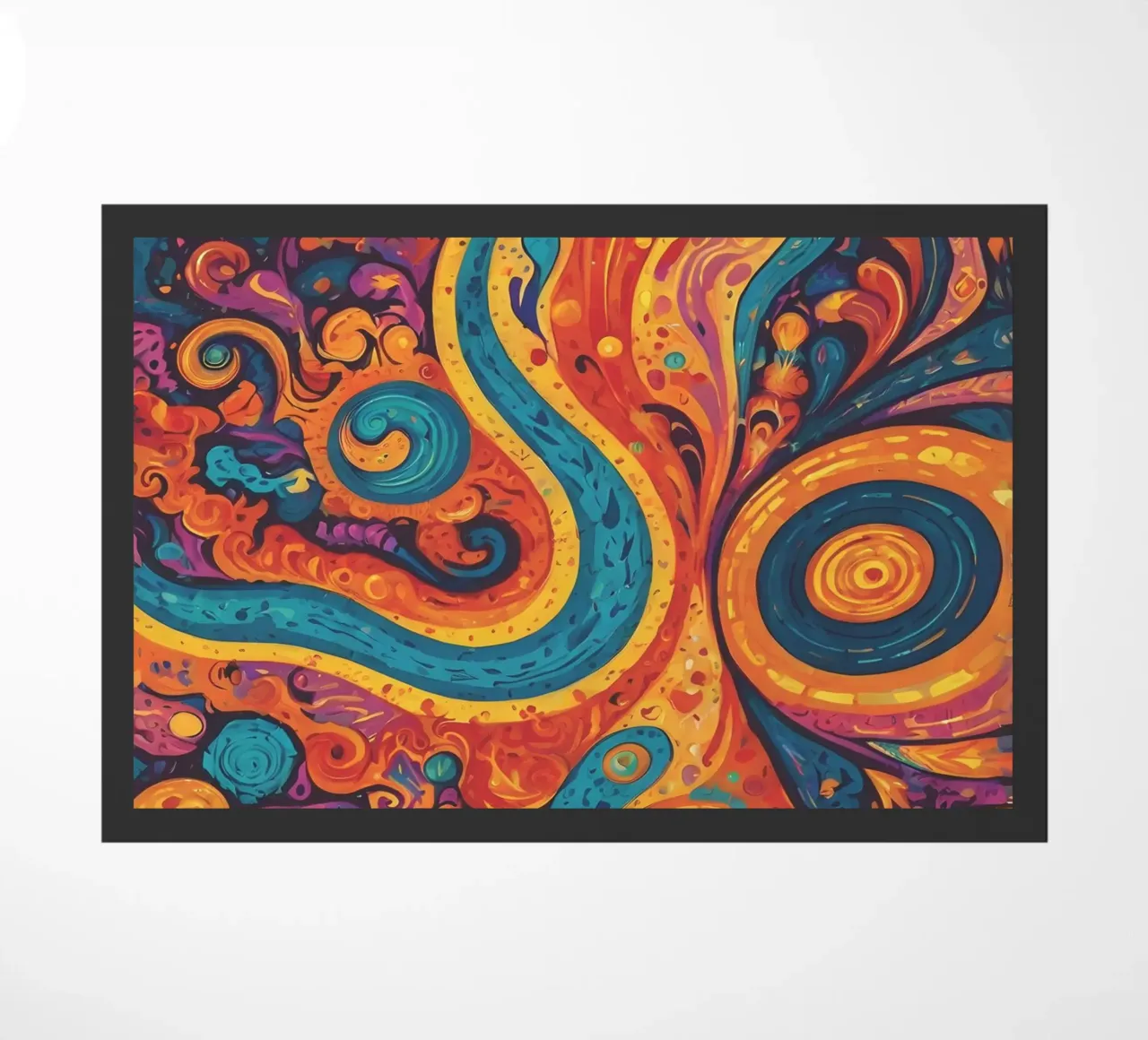 Psychedelic Pattern doormat by Charnwood Prints