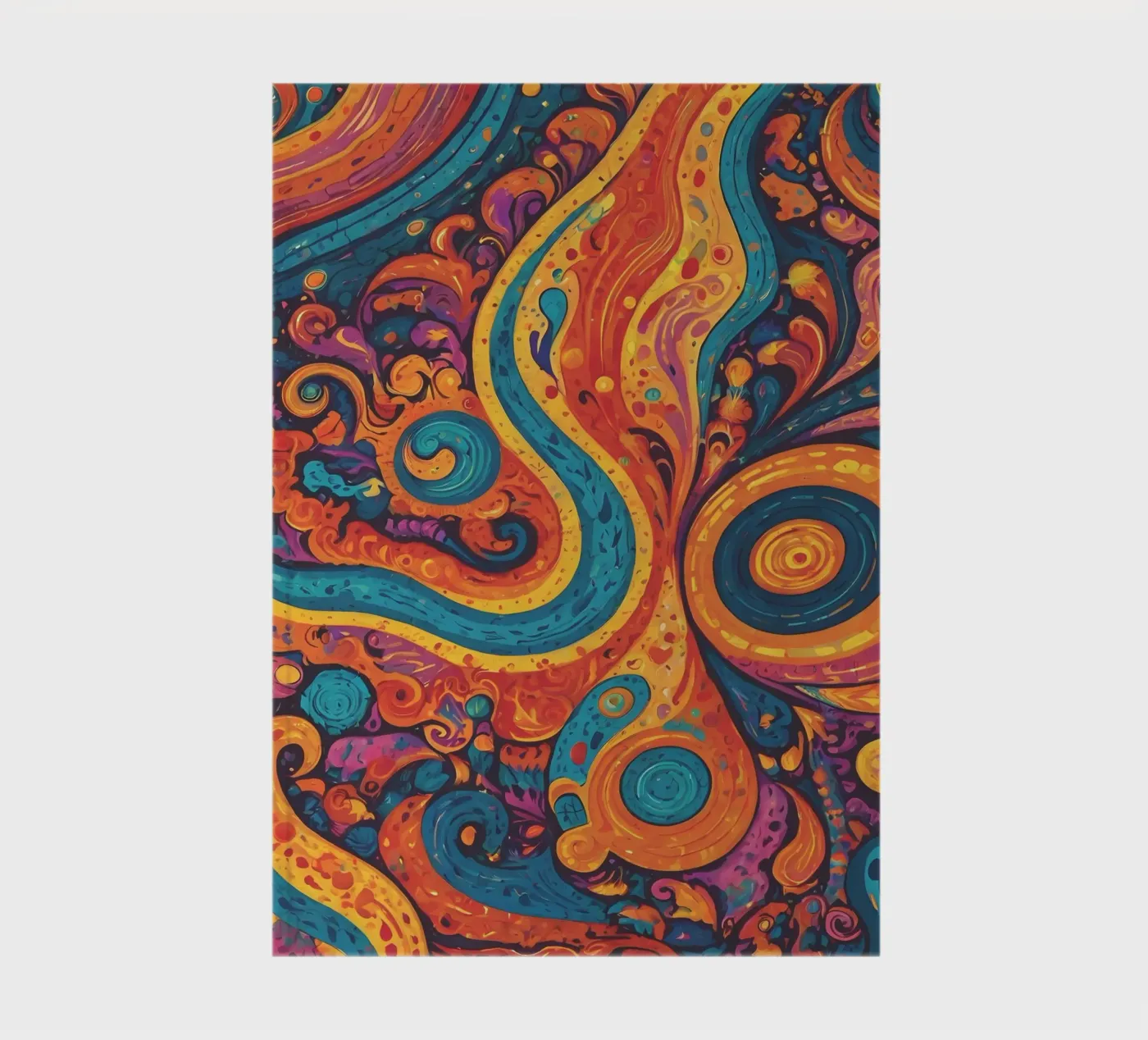 Psychedelic Pattern notitieboek van Charnwood Prints