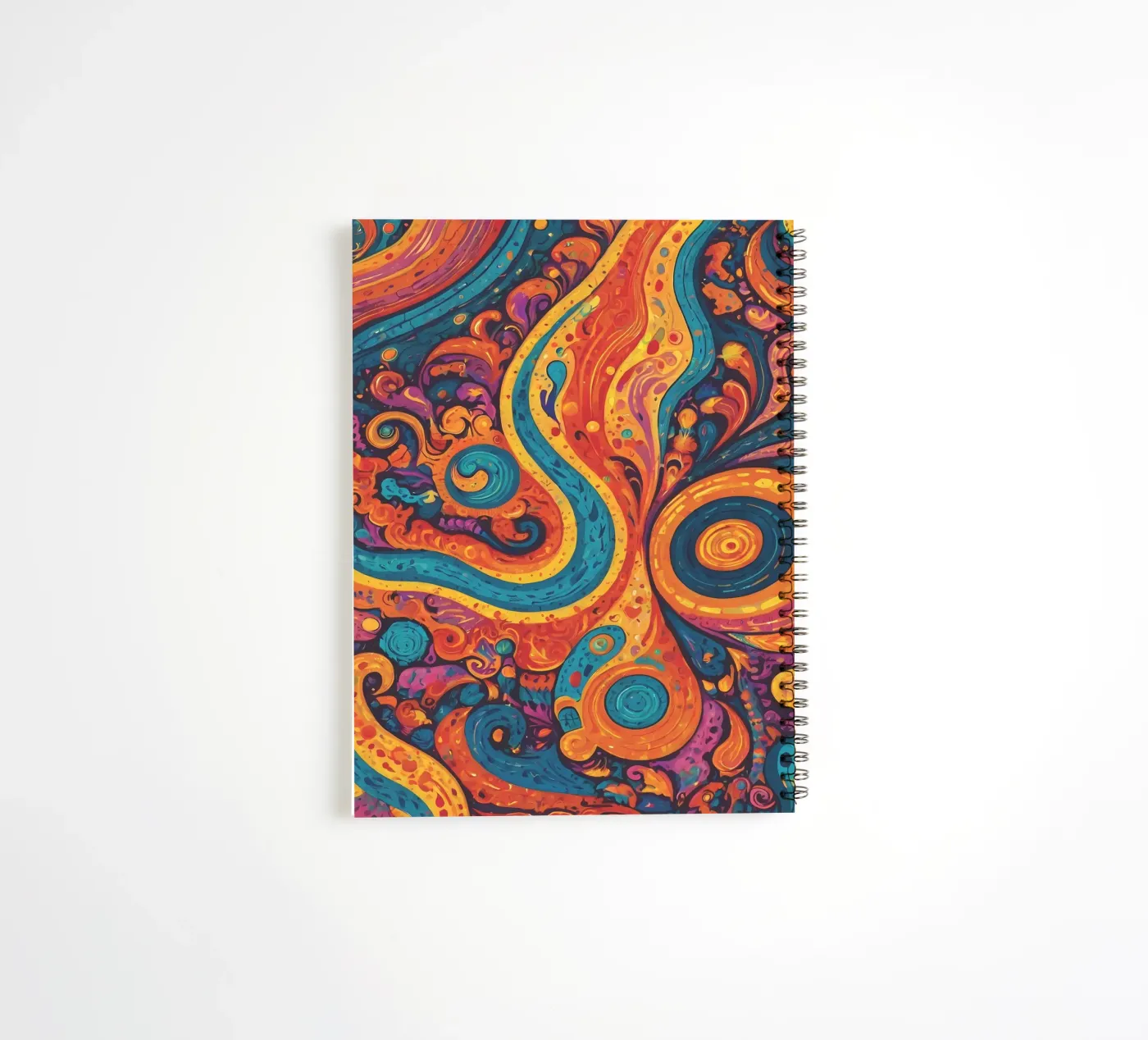 Psychedelic Pattern spiral notebook by Charnwood Prints