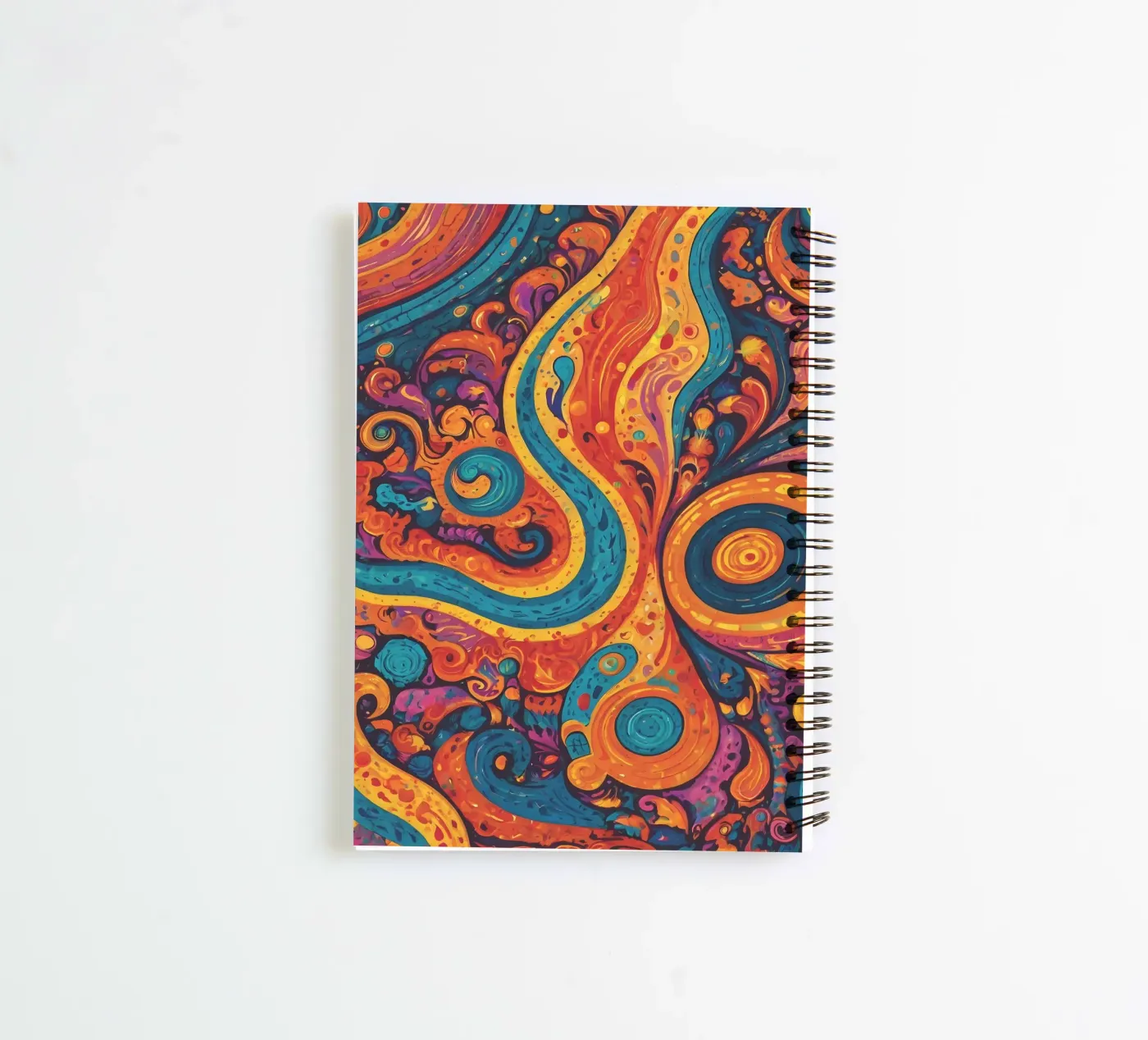 Psychedelic Pattern spiral notebook by Charnwood Prints
