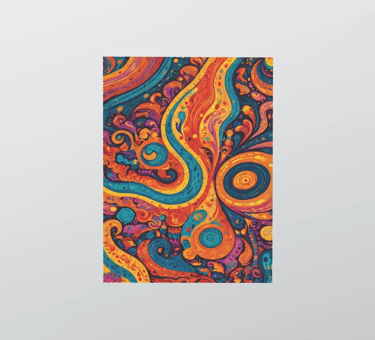 Psychedelic Pattern sticker by Charnwood Prints