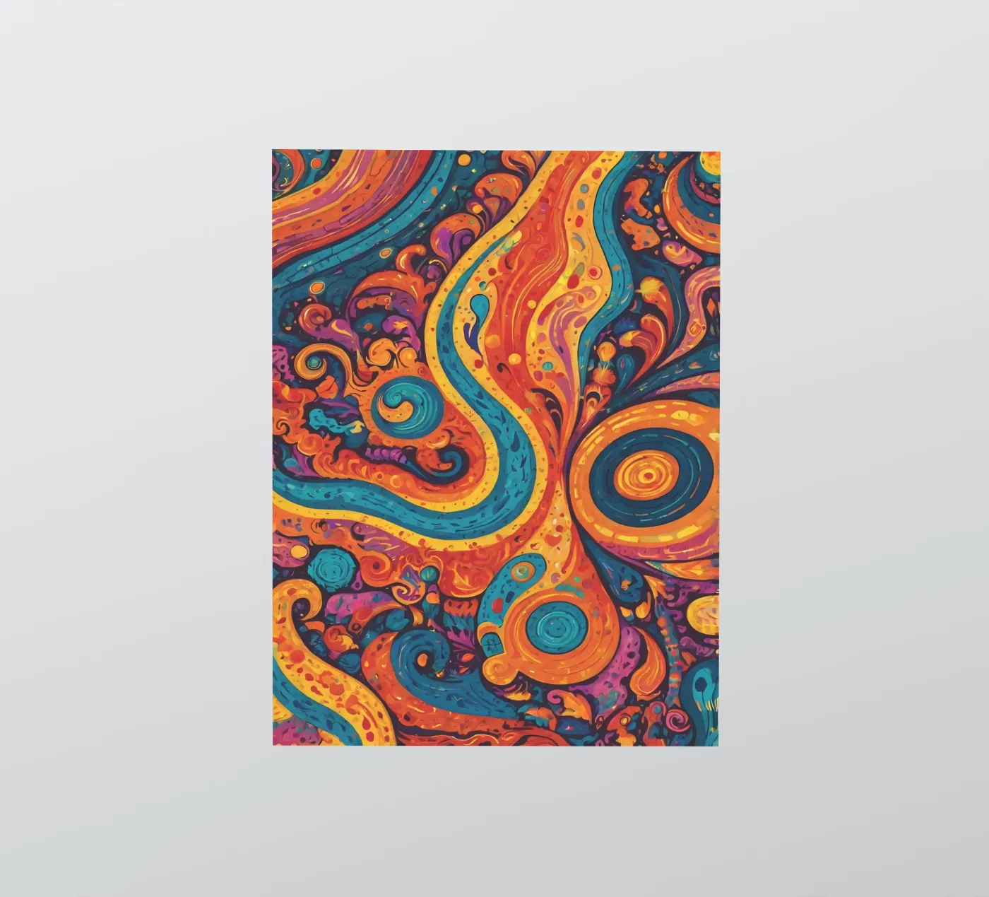 Psychedelic Pattern autocollant de Charnwood Prints
