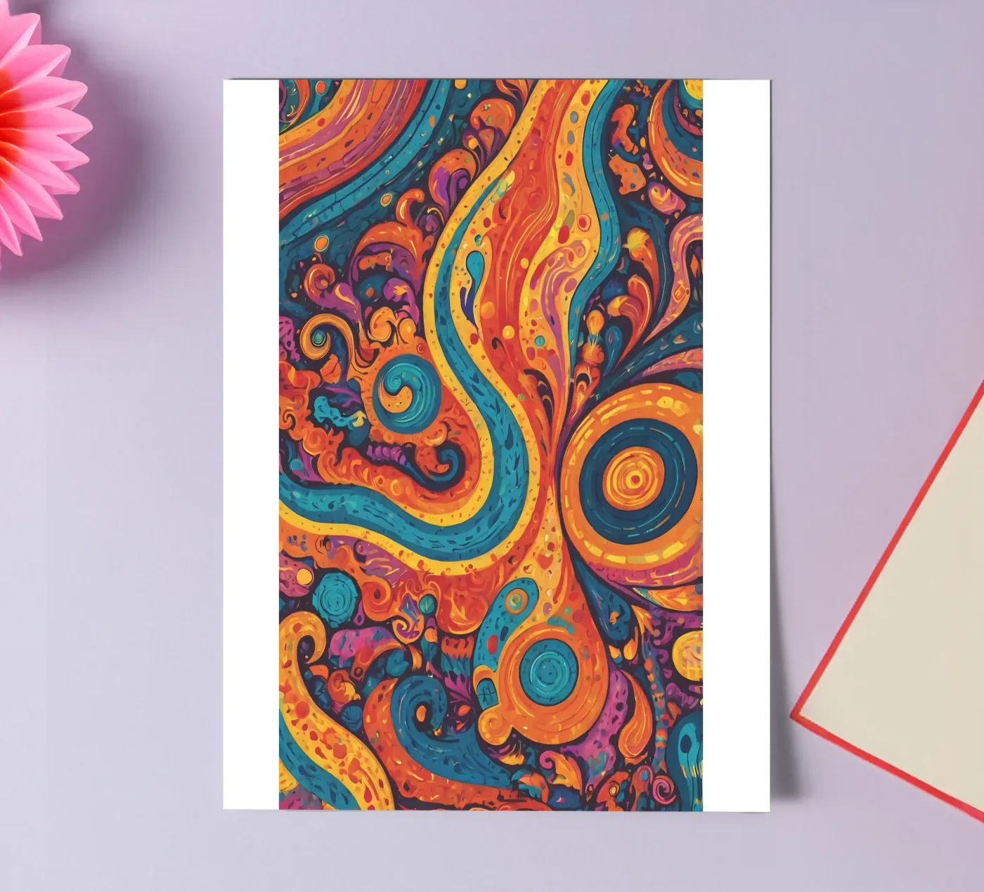 Psychedelic Pattern Stickerbogen von Charnwood Prints
