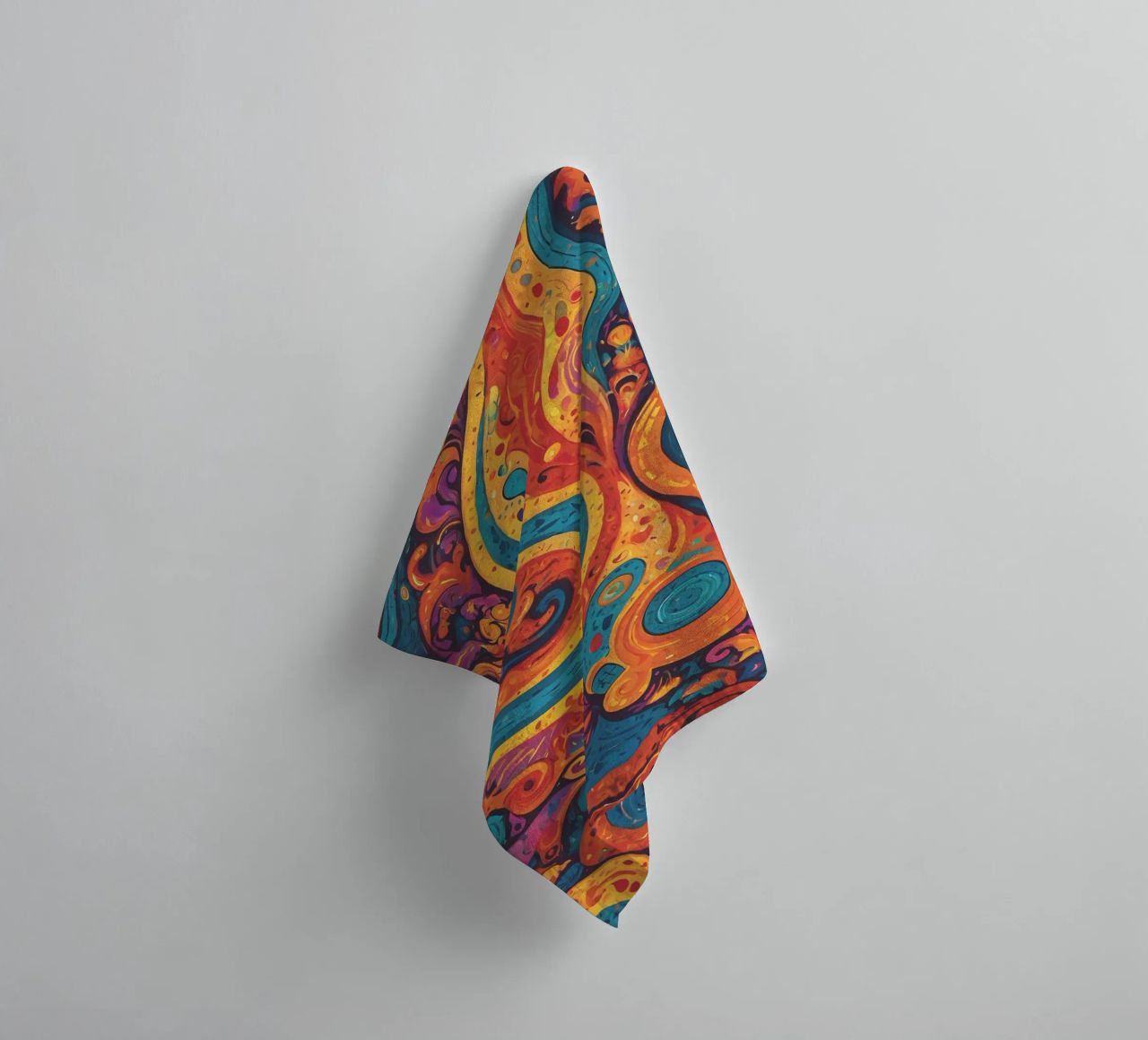 Psychedelic Pattern towel by Charnwood Prints