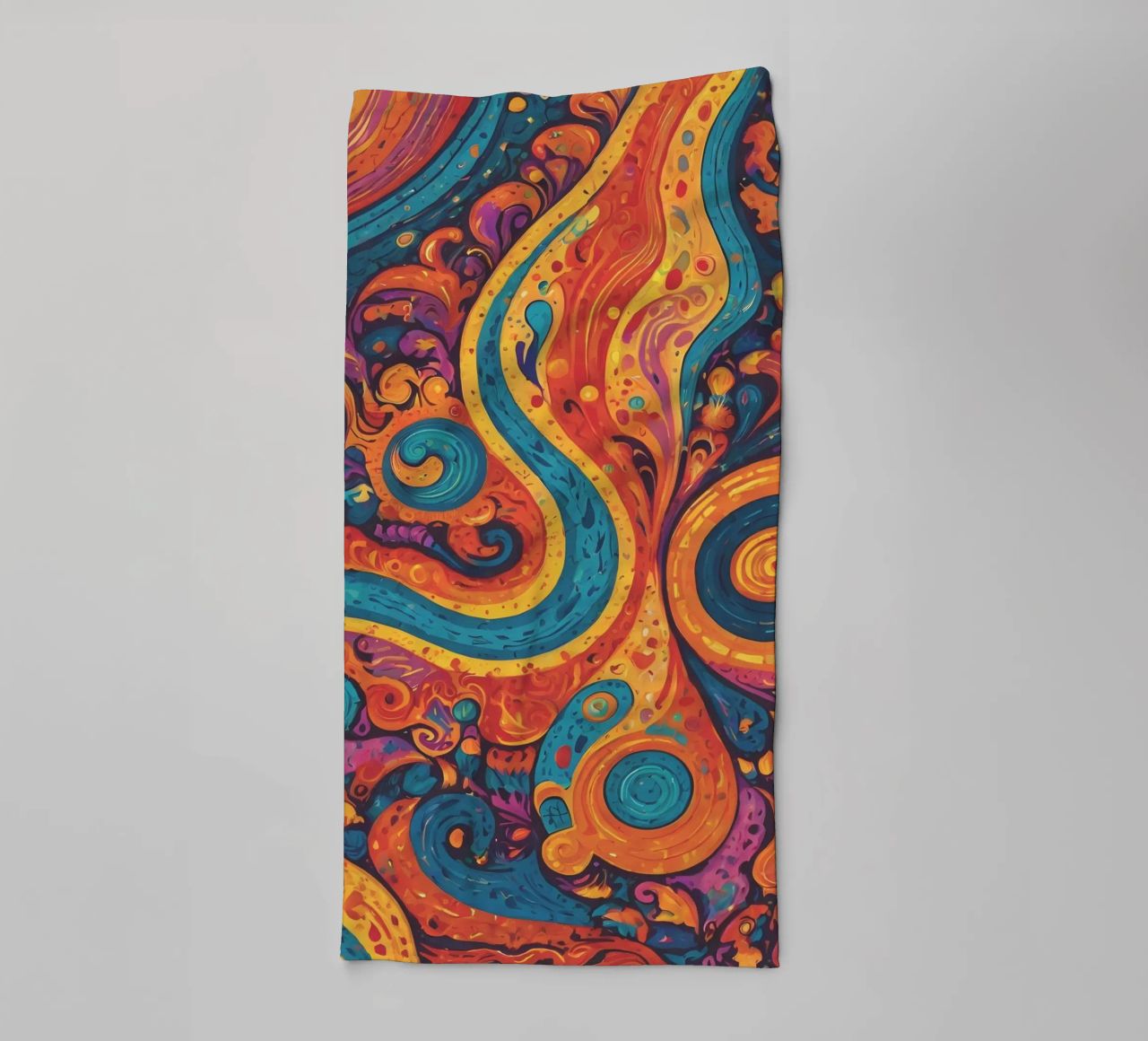 Psychedelic Pattern towel by Charnwood Prints