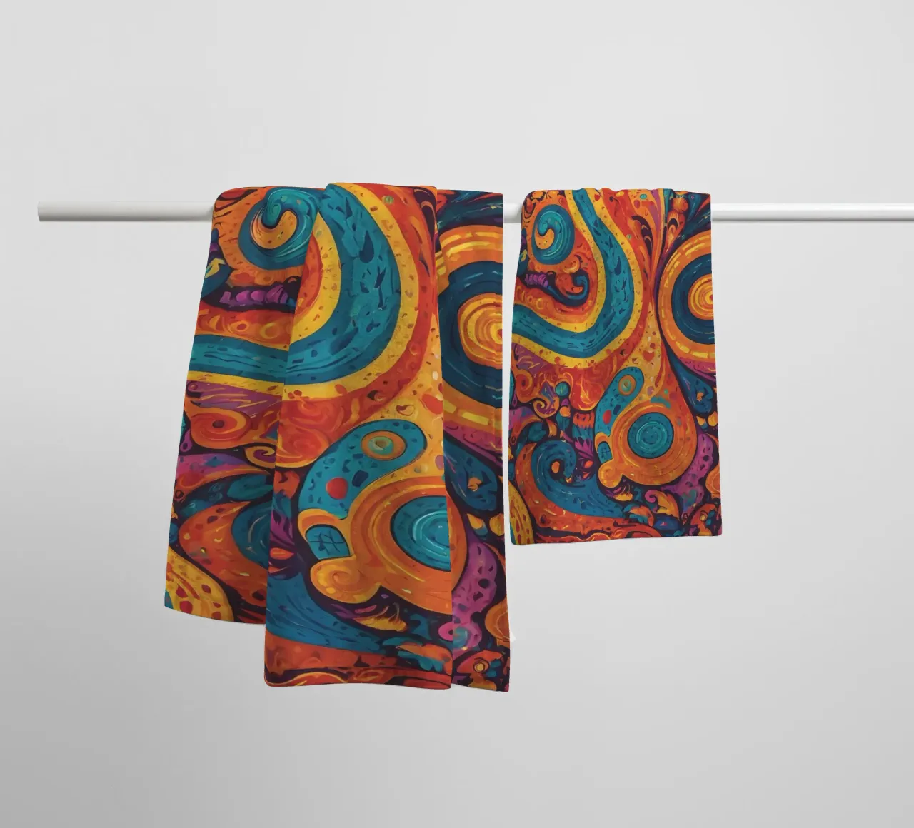 Psychedelic Pattern towel by Charnwood Prints