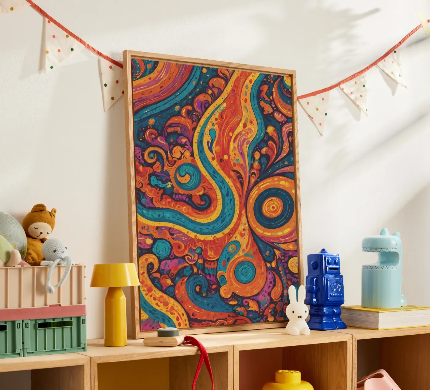 Motif psychédélique plexiglas de Charnwood Prints