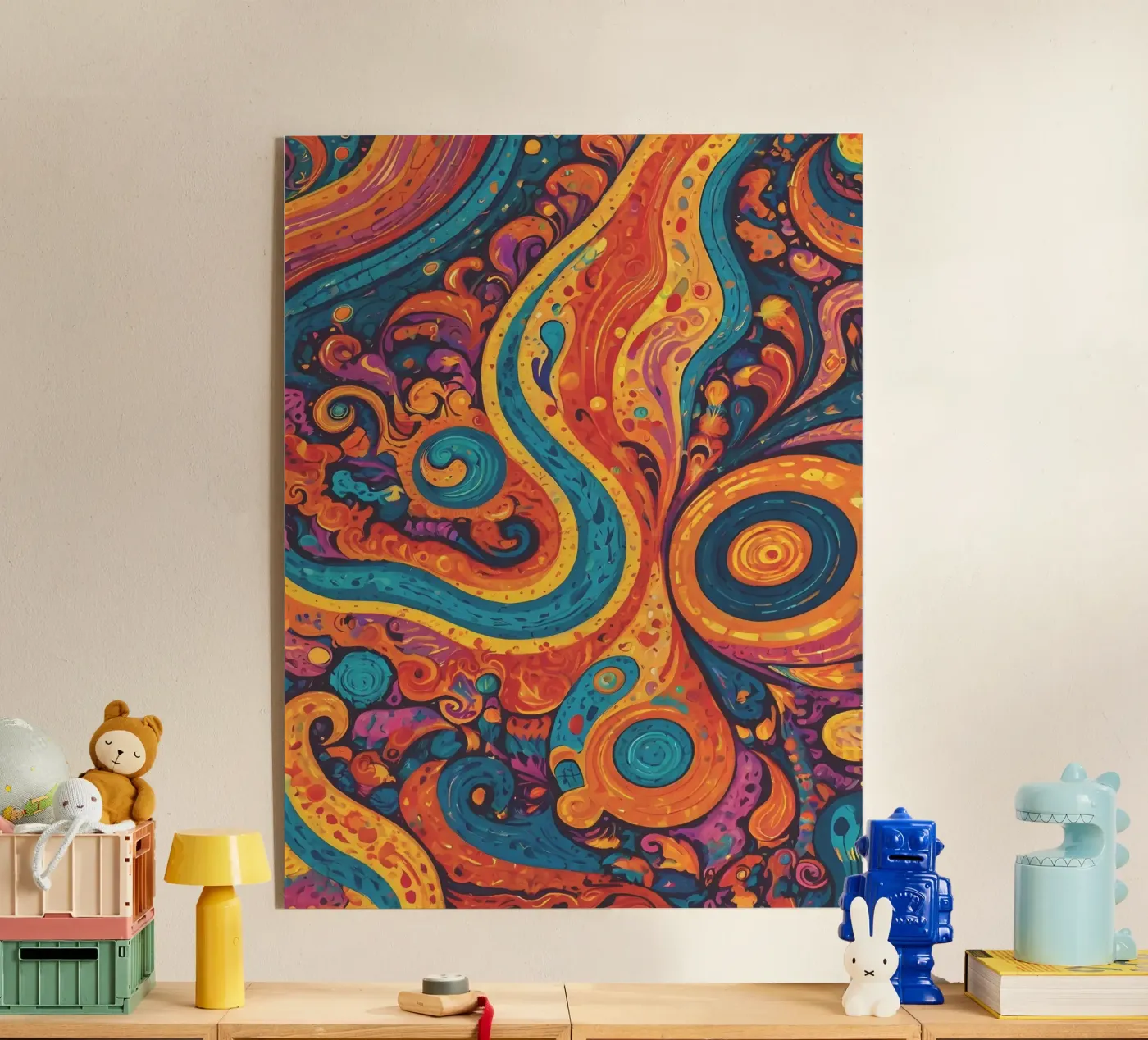 Motif psychédélique plexiglas de Charnwood Prints