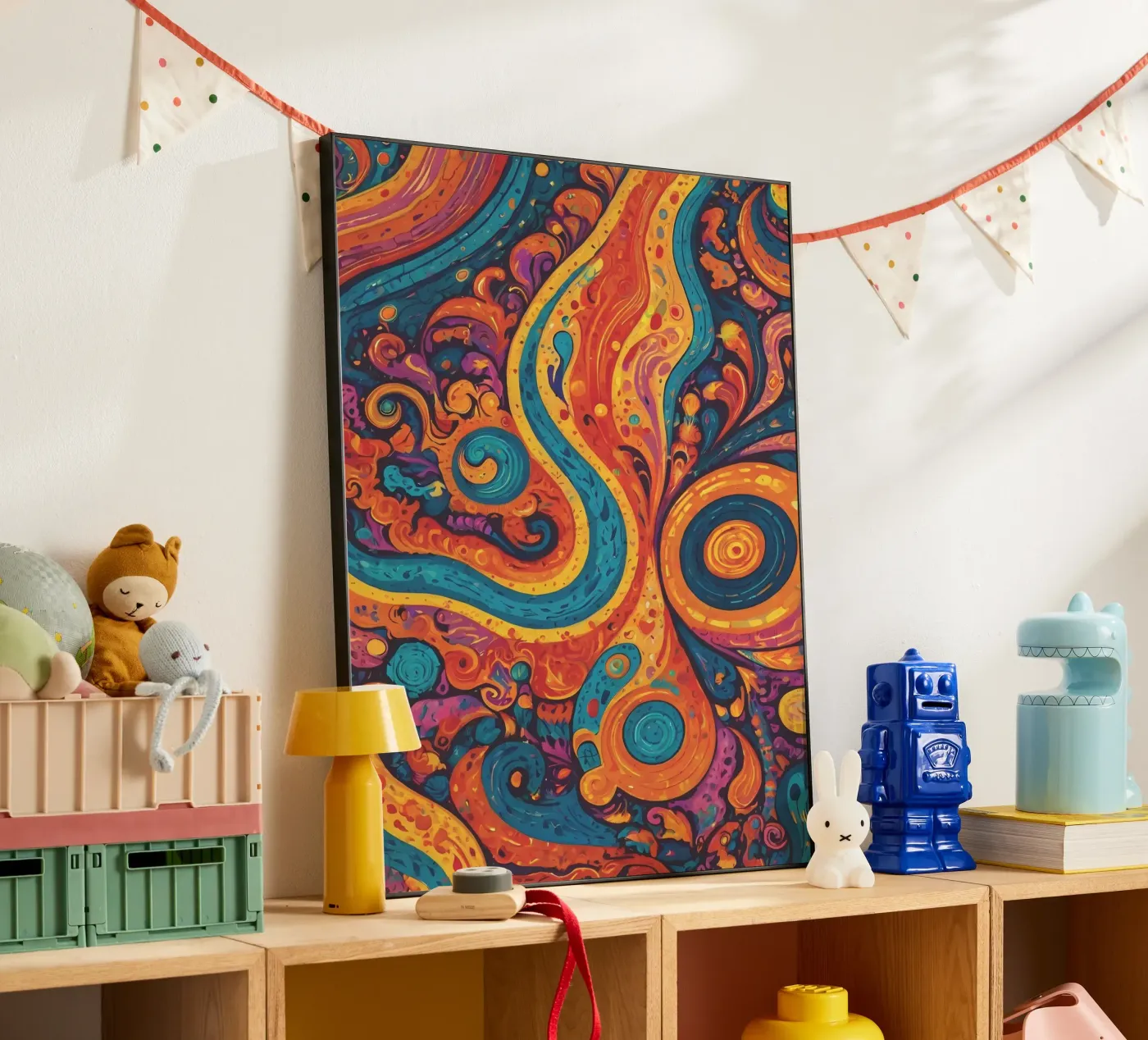 Psychedelisch patroon forex-plaat van Charnwood Prints