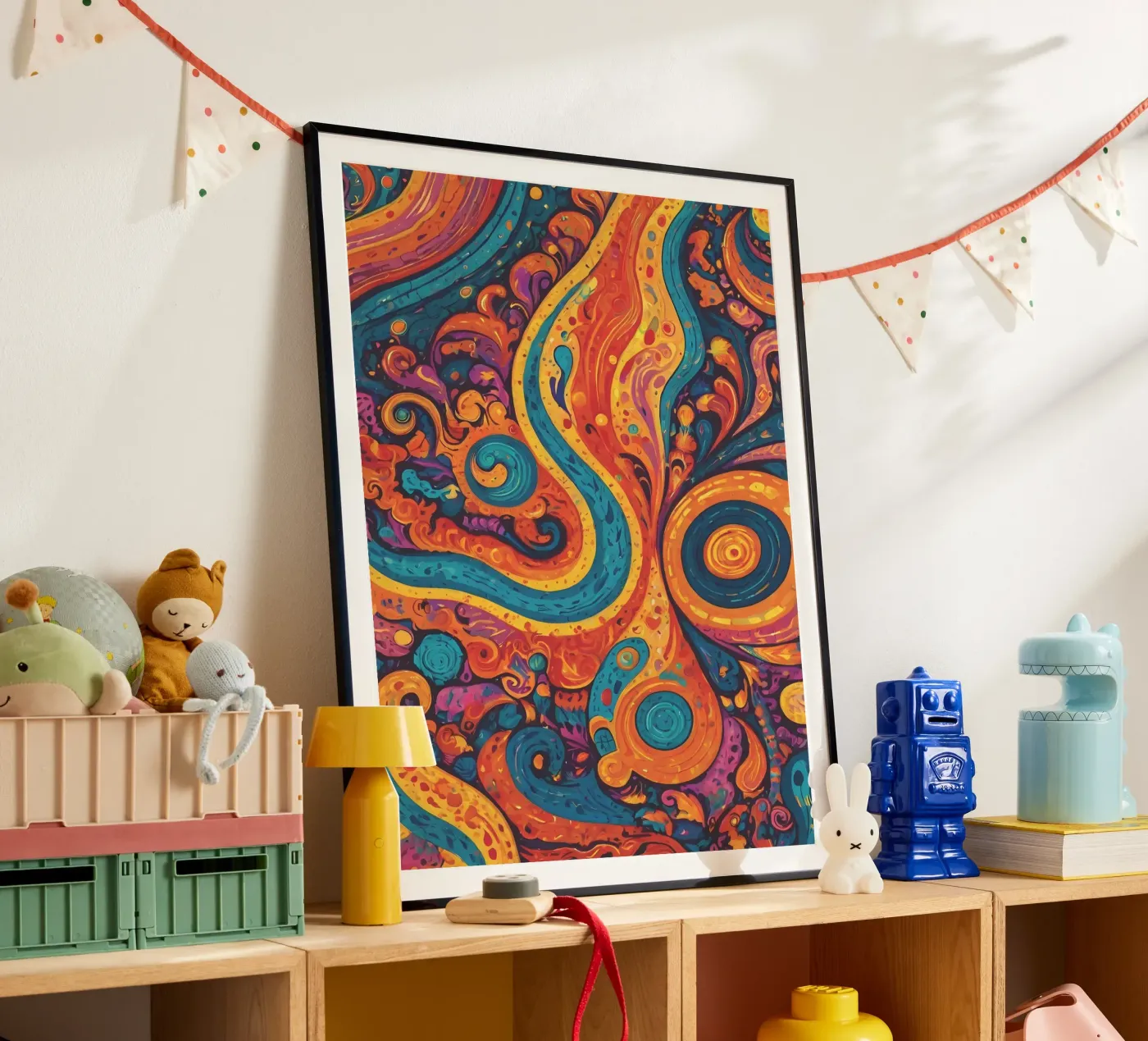 Psychedelic Pattern poster van Charnwood Prints