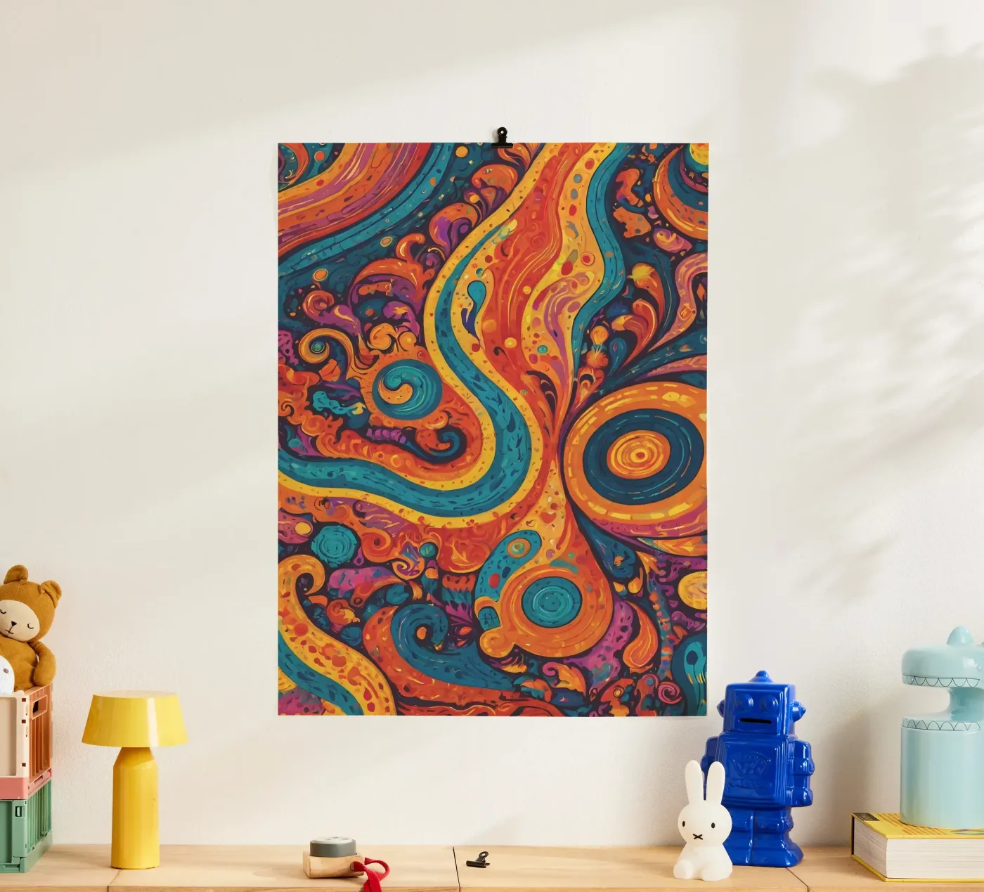 Psychedelic Pattern poster van Charnwood Prints