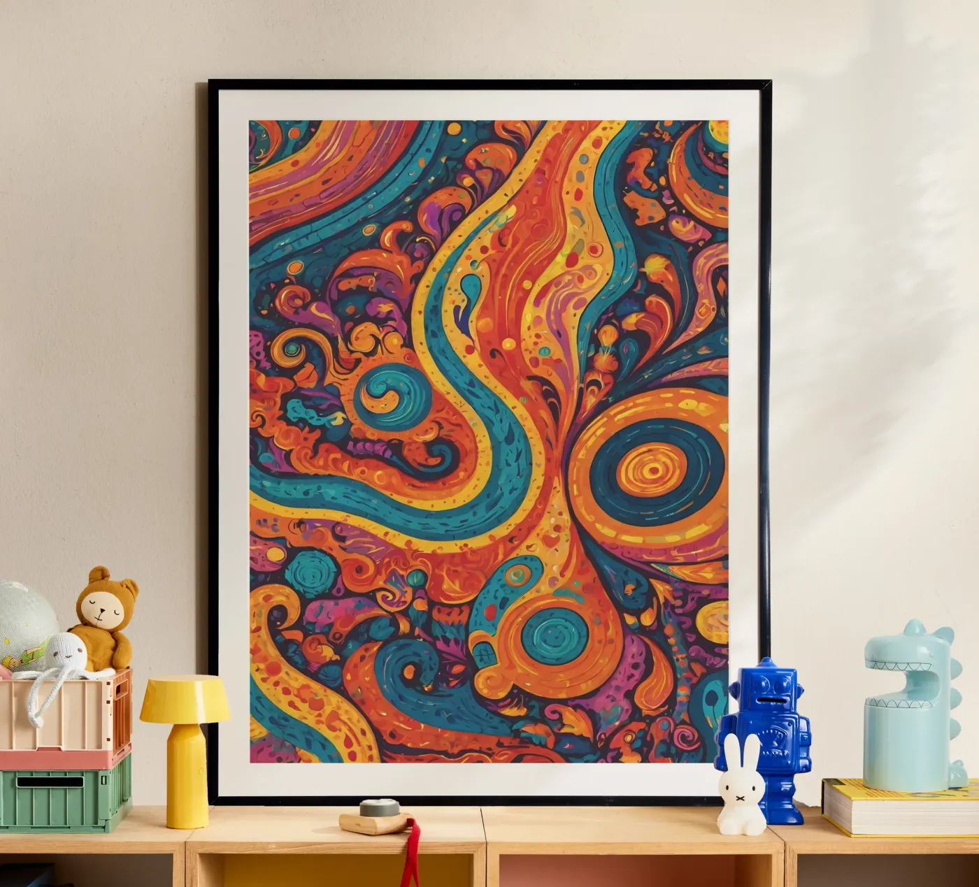 Psychedelic Pattern poster van Charnwood Prints