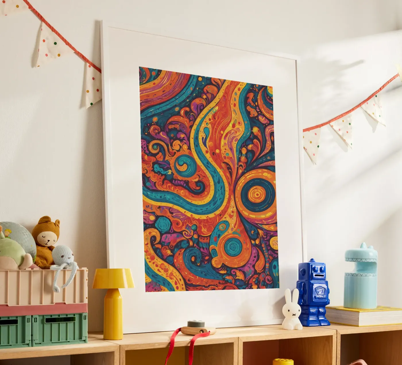 Psychedelic Pattern poster van Charnwood Prints