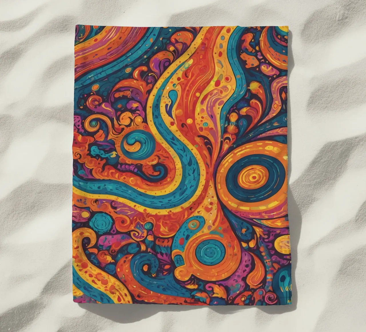 Psychedelic Pattern beach towel by Charnwood Prints