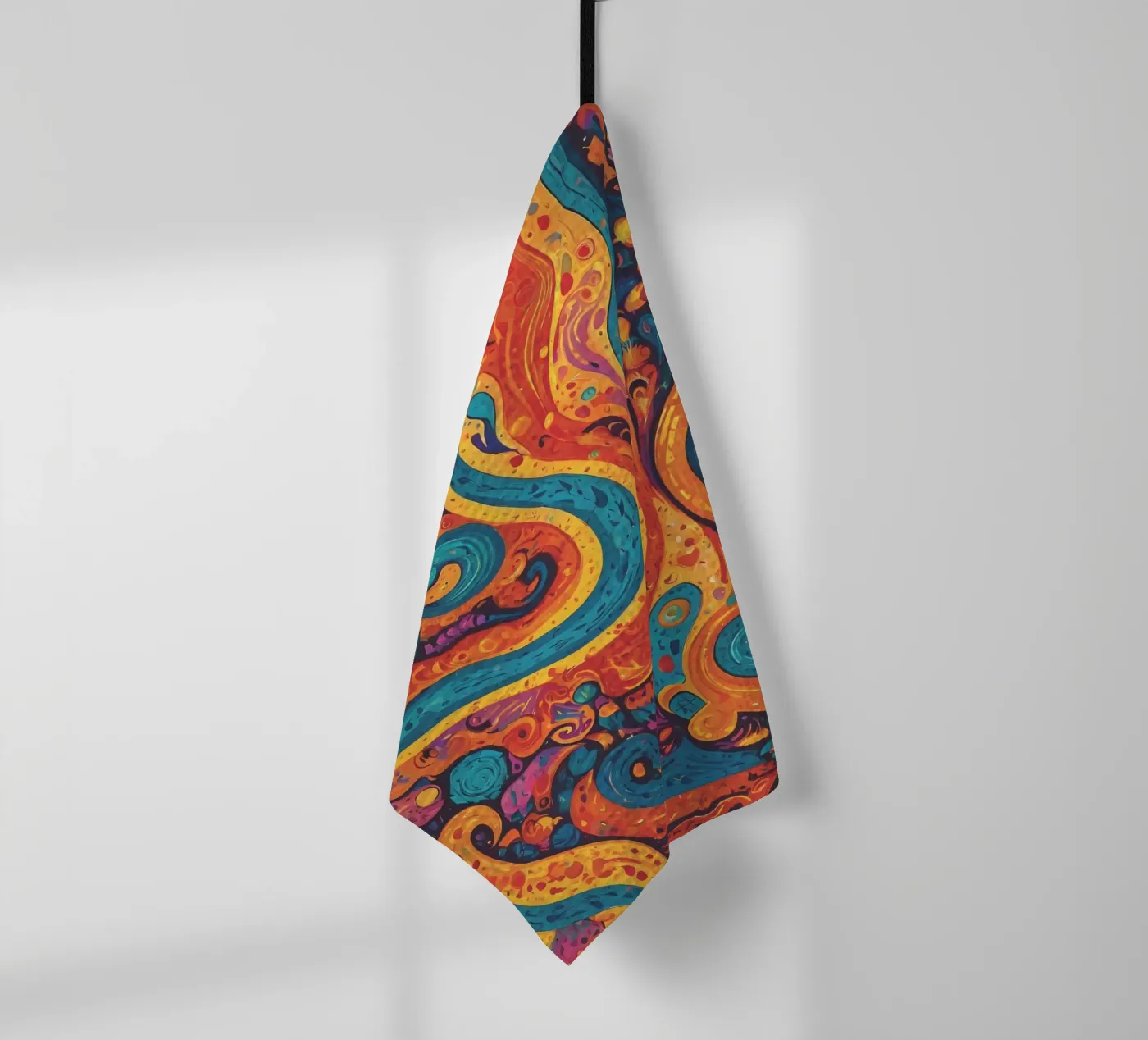 Psychedelic Pattern tea towel by Charnwood Prints