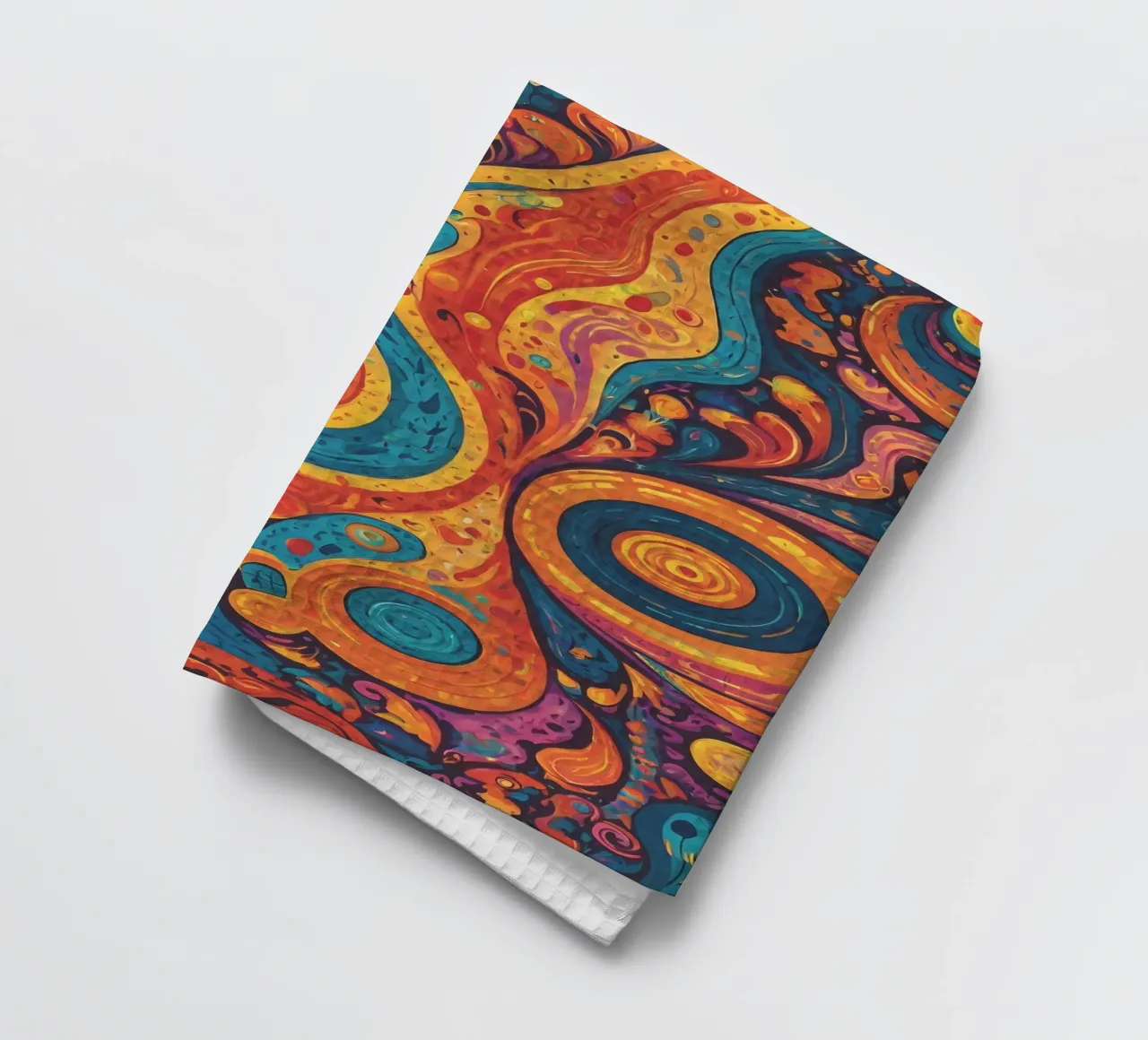 Psychedelic Pattern tea towel by Charnwood Prints