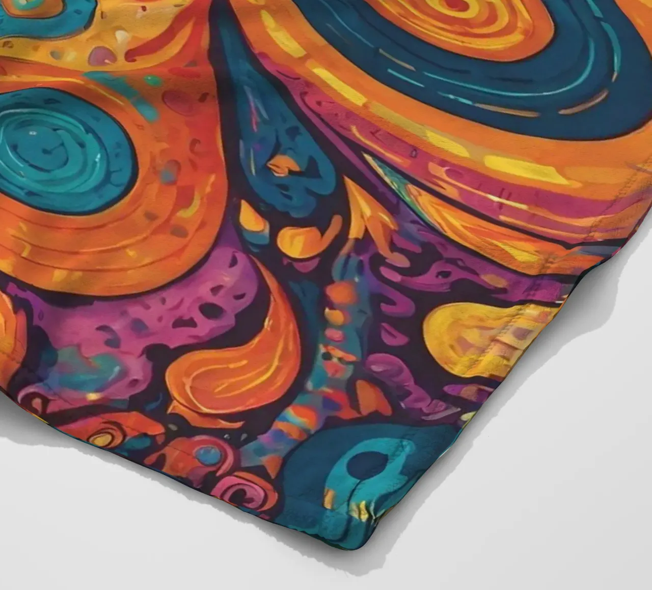 Psychedelic Pattern fleece blanket by Charnwood Prints