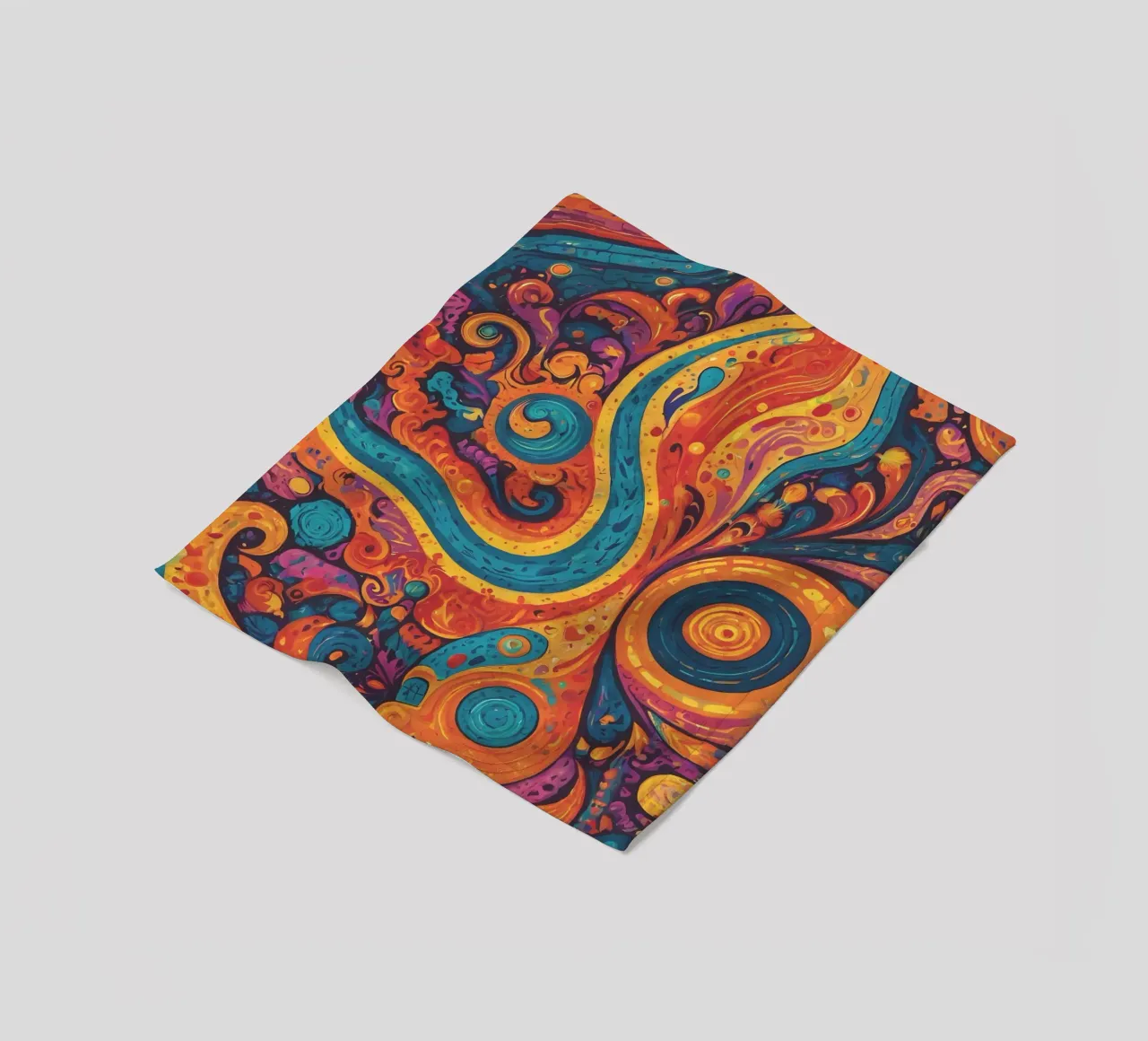 Psychedelic Pattern fleece blanket by Charnwood Prints