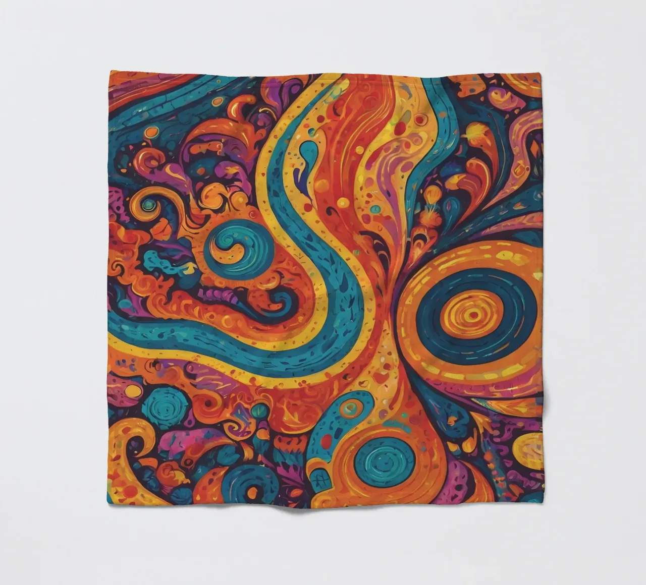 Psychedelic Pattern fleece blanket by Charnwood Prints