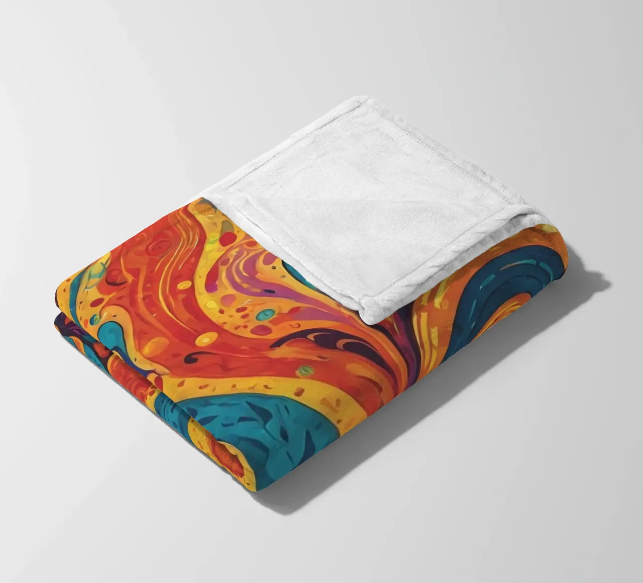 Psychedelic Pattern fleece blanket by Charnwood Prints
