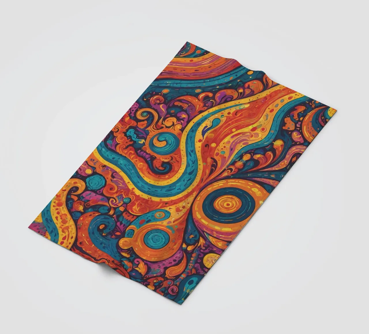 Psychedelic Pattern fleece blanket by Charnwood Prints