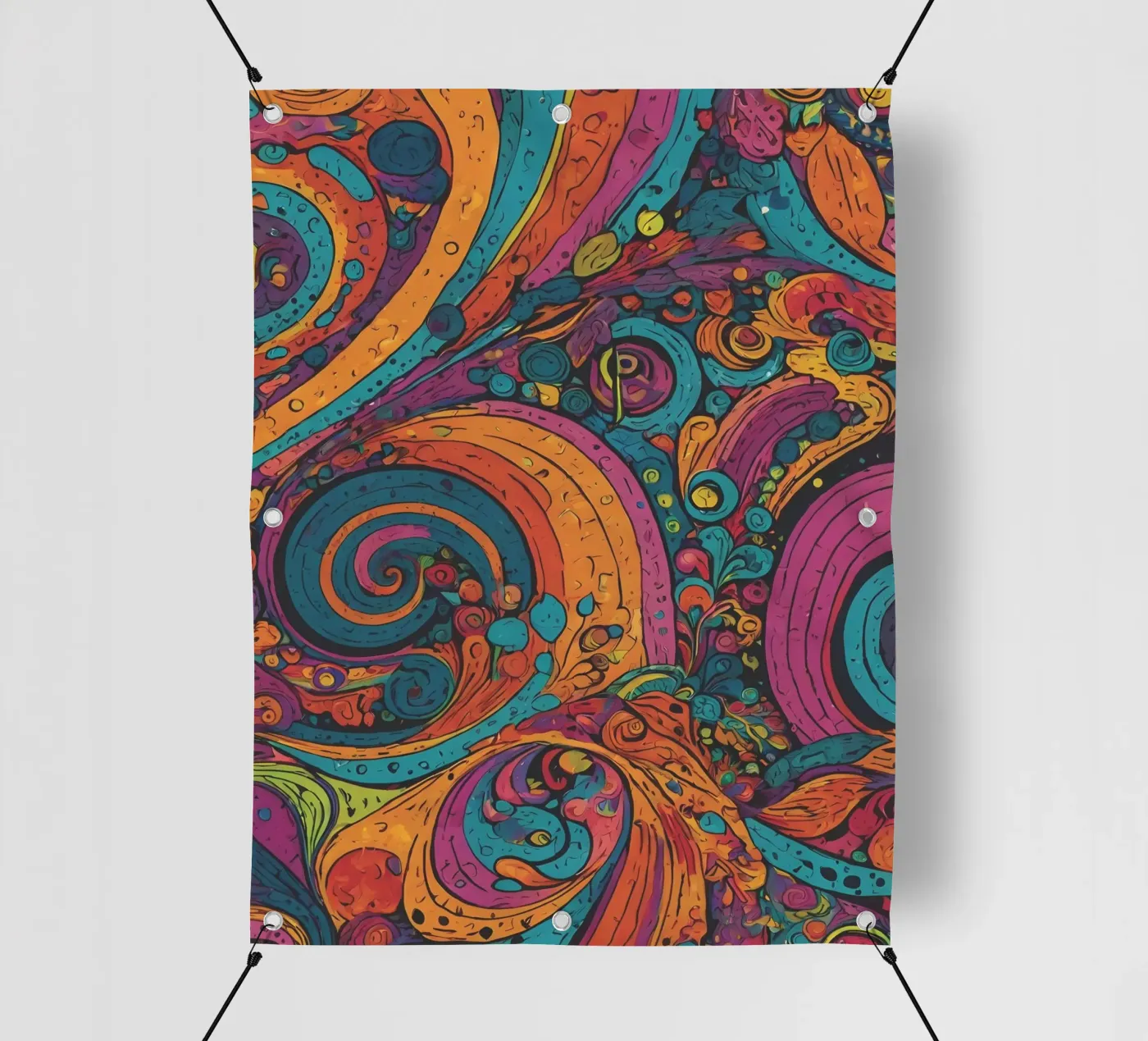 Psychedelic Pattern telo in pvc da Charnwood Prints