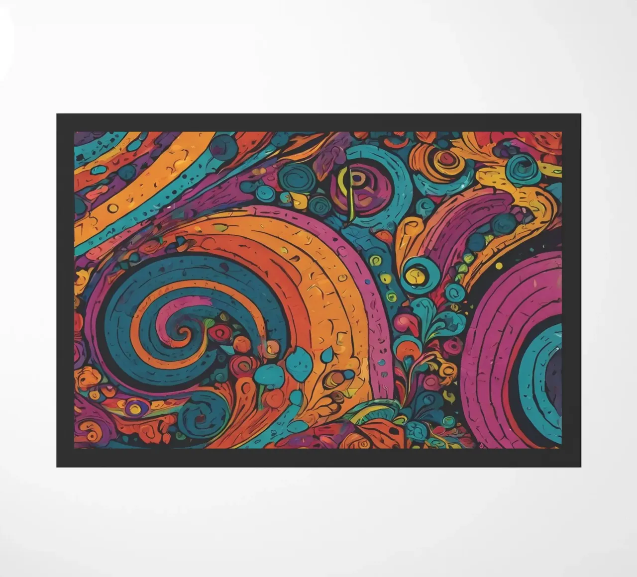 Psychedelic Pattern doormat by Charnwood Prints