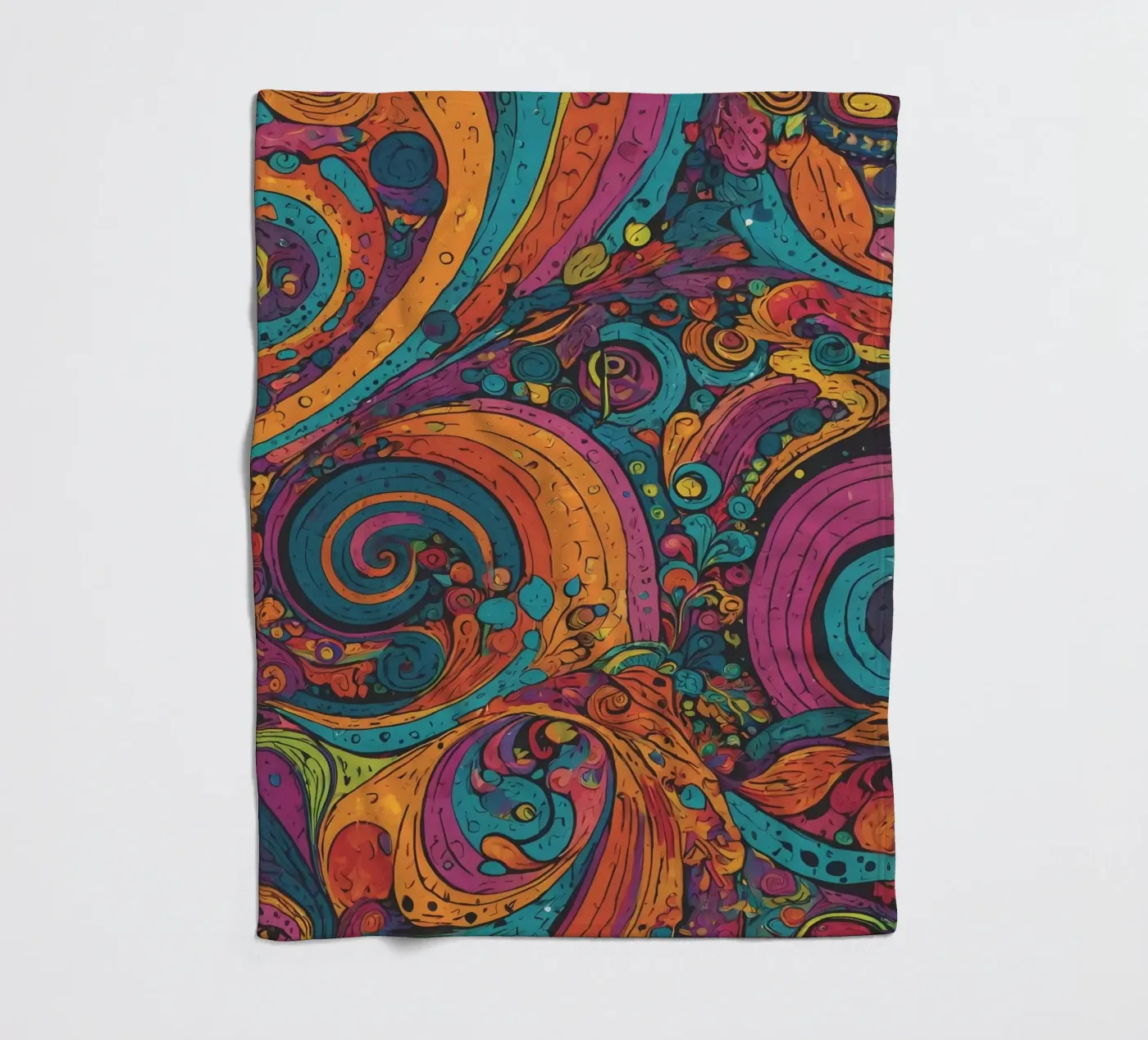 Psychedelisches Muster Fleecedecke von Charnwood Prints