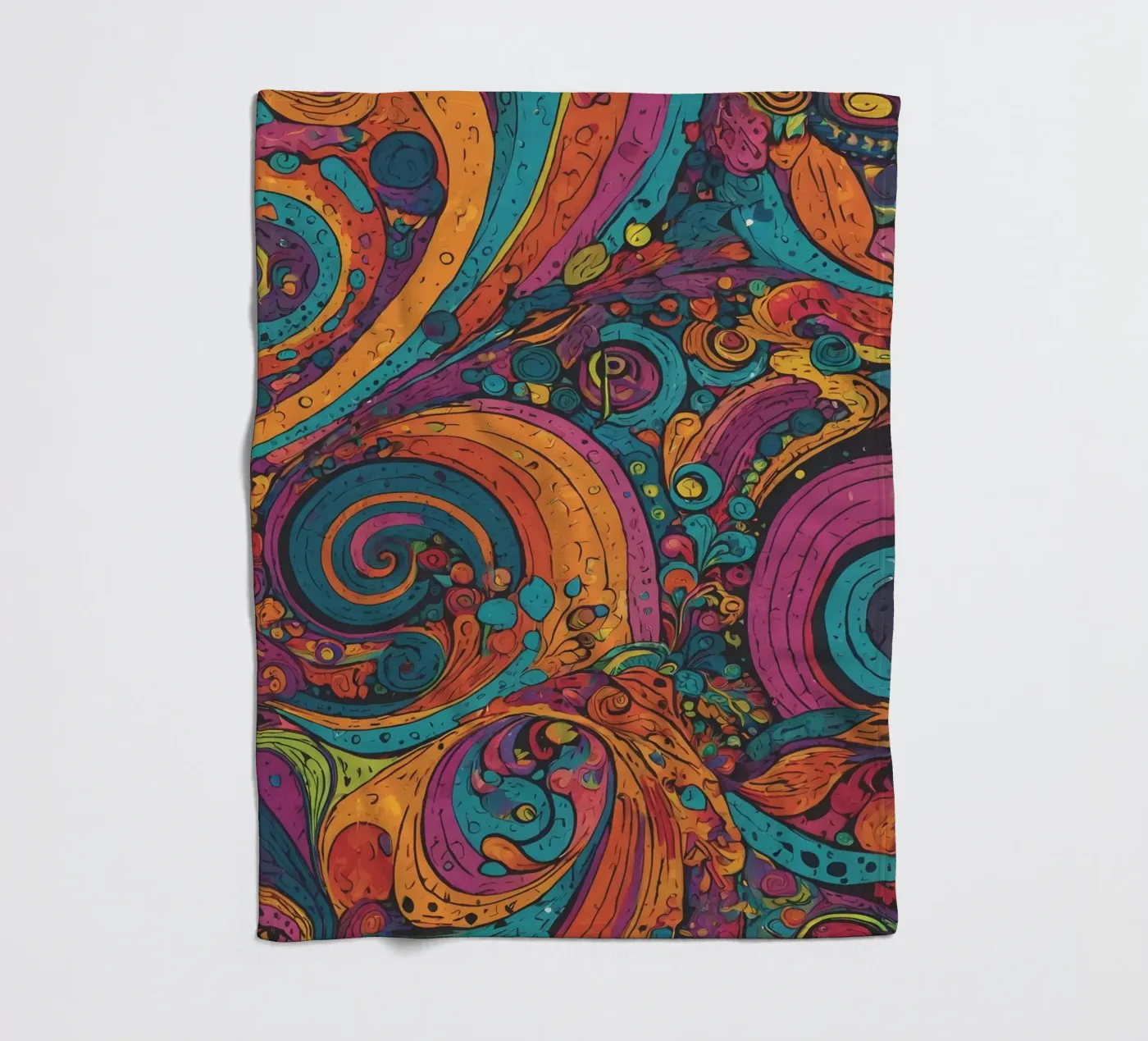 Psychedelic Pattern Fleecedecke von Charnwood Prints