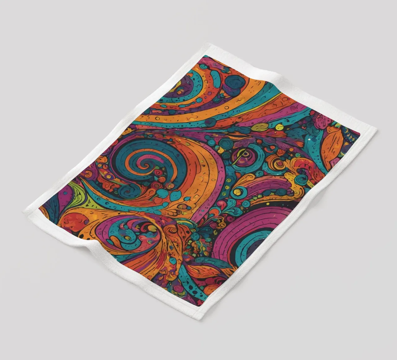 Psychedelic Pattern fleece blanket by Charnwood Prints