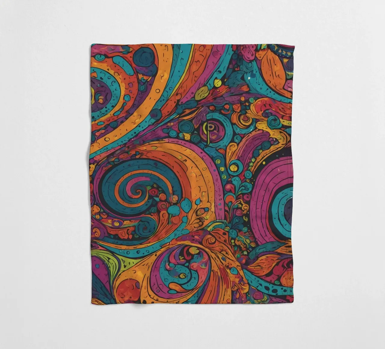 Psychedelic Pattern fleece blanket by Charnwood Prints