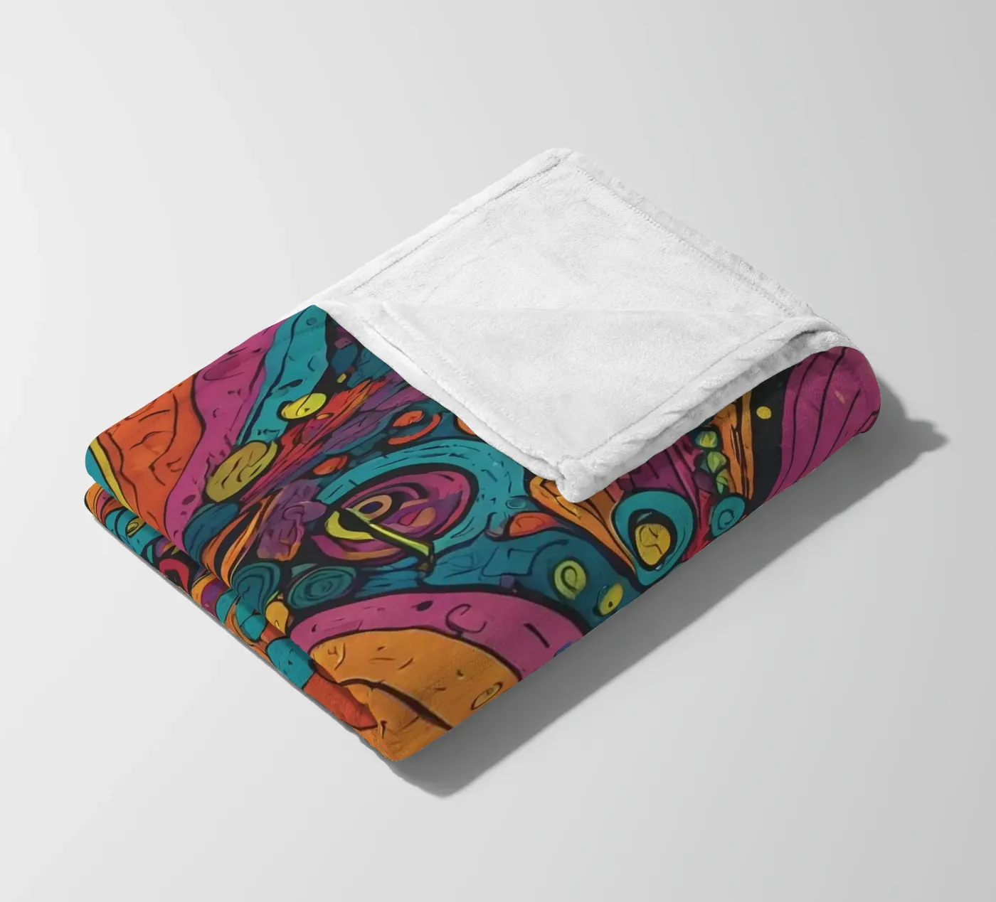 Psychedelic Pattern Fleecedecke von Charnwood Prints