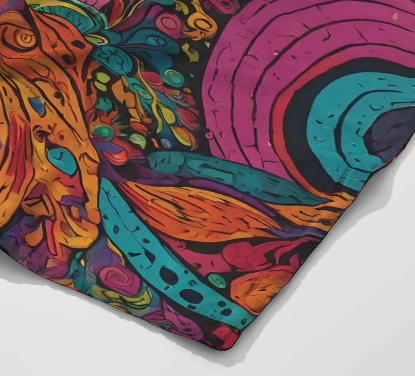 Psychedelic Pattern Fleecedecke von Charnwood Prints