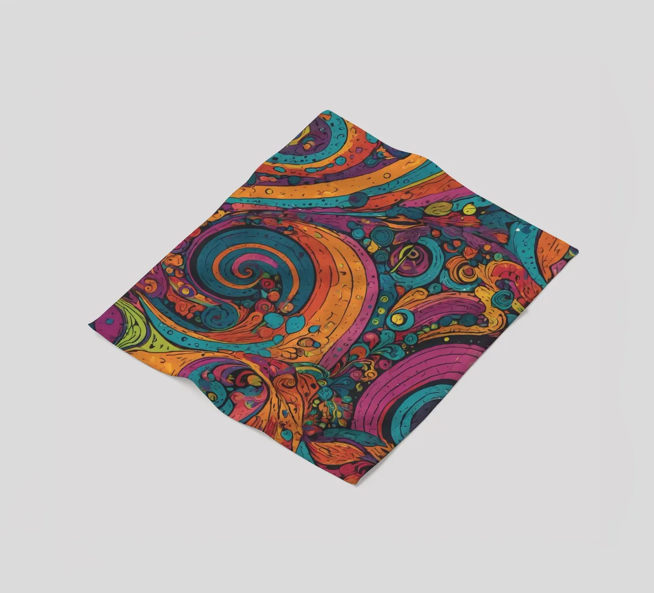 Psychedelic Pattern fleece blanket by Charnwood Prints
