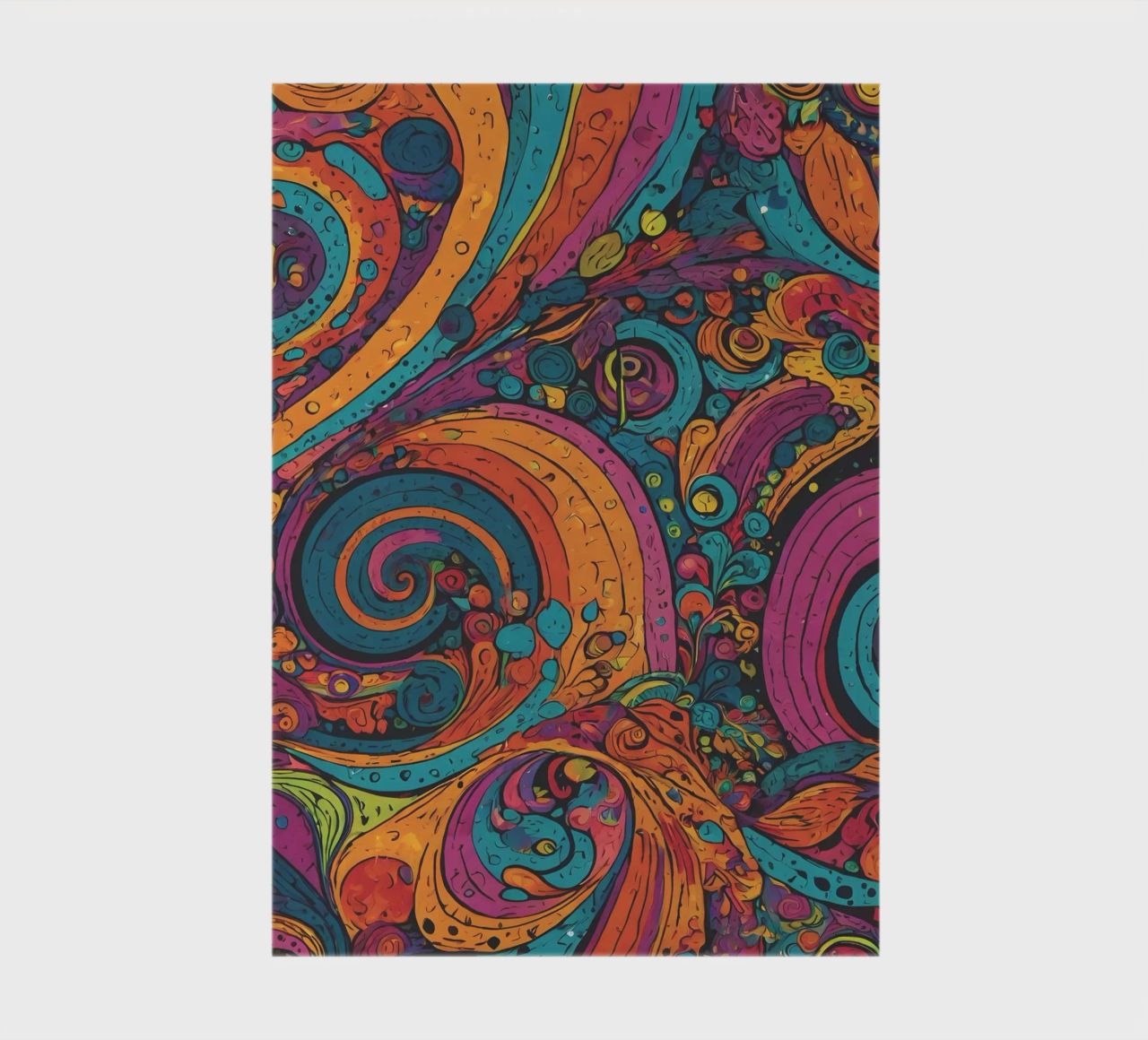 Psychedelic Pattern notebook by Charnwood Prints